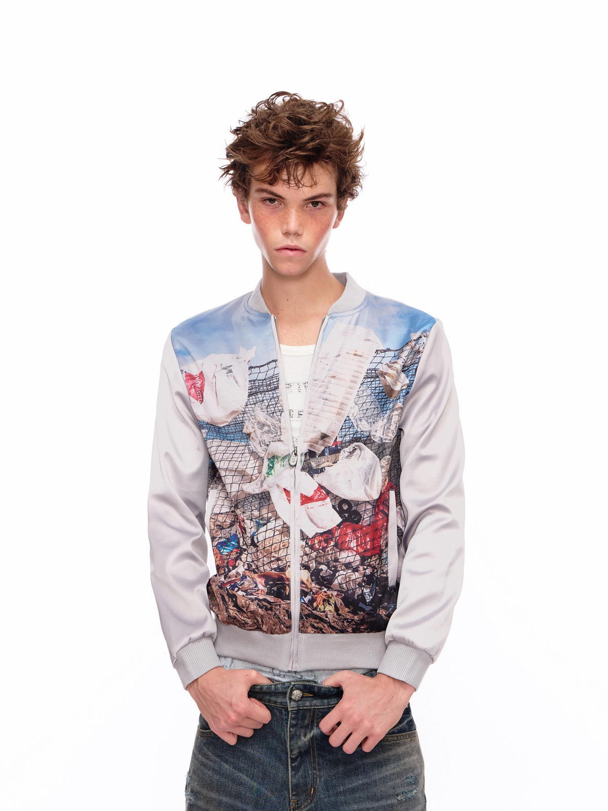 “DIRTY DREAM” All-Over Print Zip-Up Jacket 122