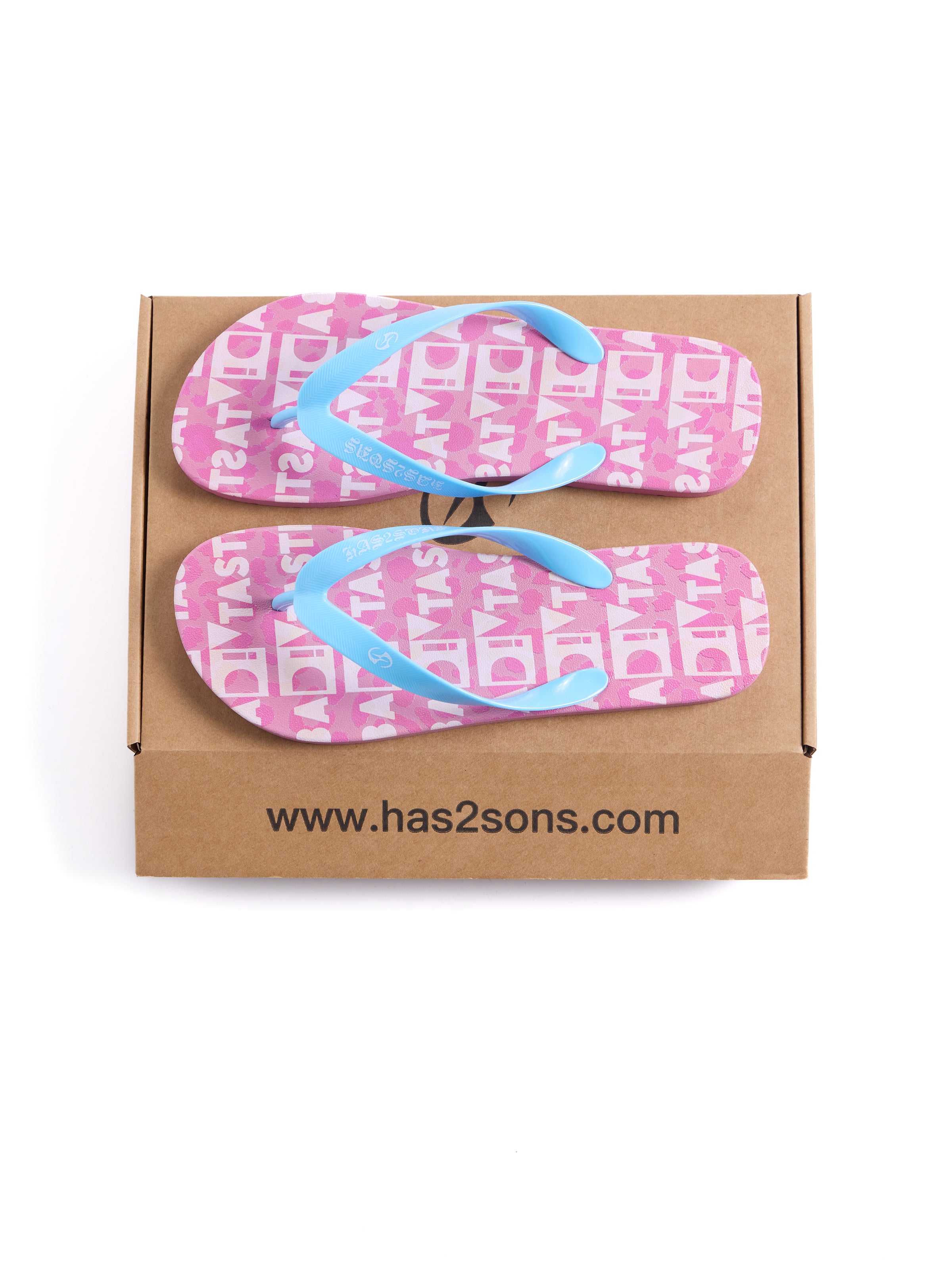 HAS2SONS Pink Leopard Print Anti-Slip Flip Flops 117