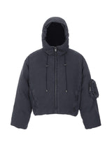 HAS2SONS Gasoline Blue Hooded Cotton Robe Bread Heavy Weight