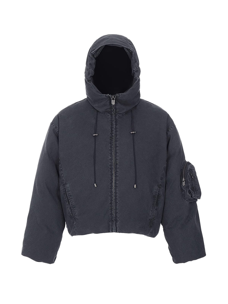 HAS2SONS Gasoline Blue Hooded Cotton Robe Bread Heavy Weight