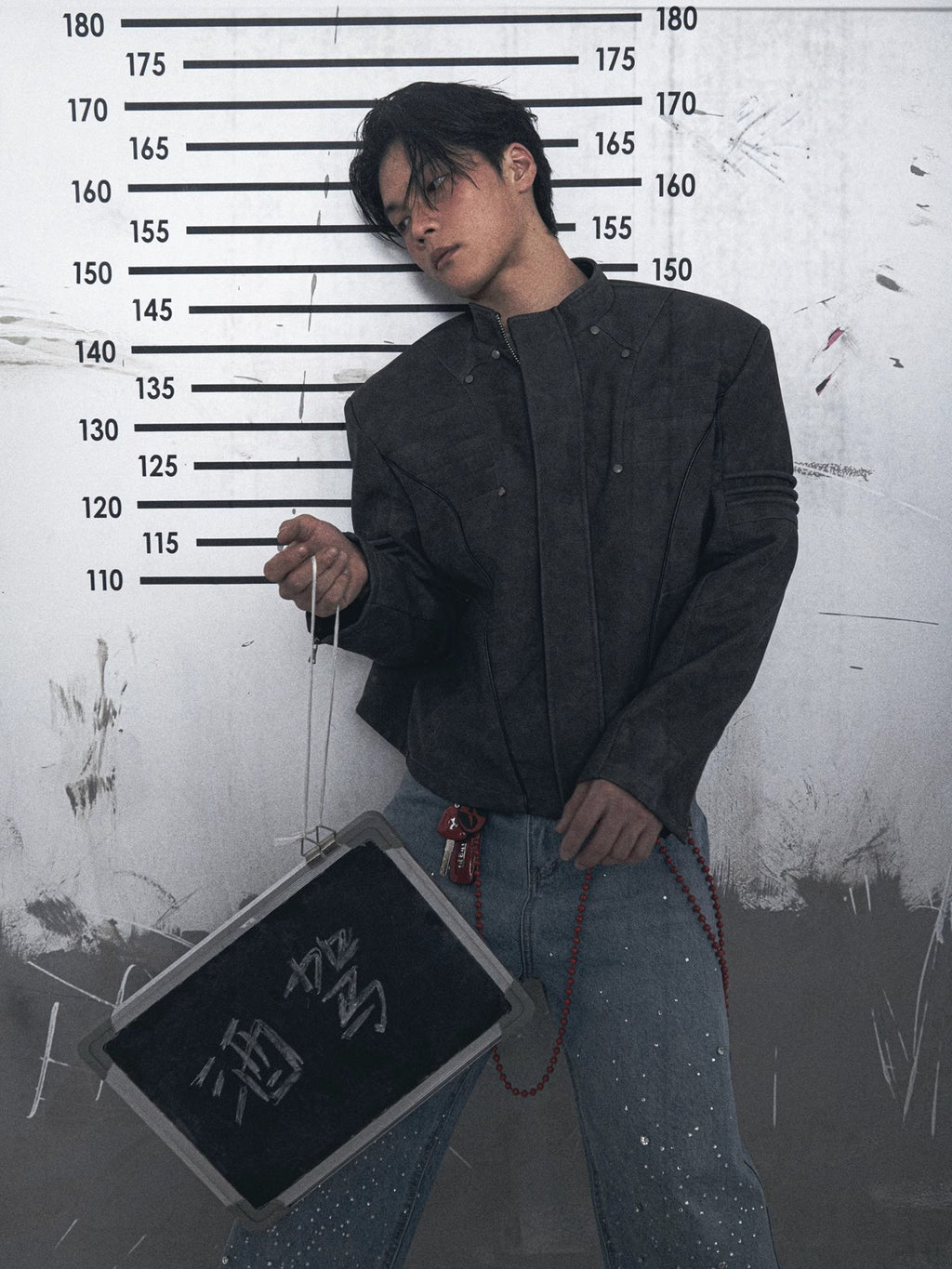 HAS2SONPU American street standing collar leather jacket