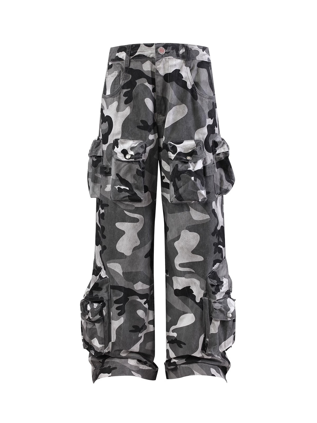HAS2SONS American retro gray loose camouflage pants