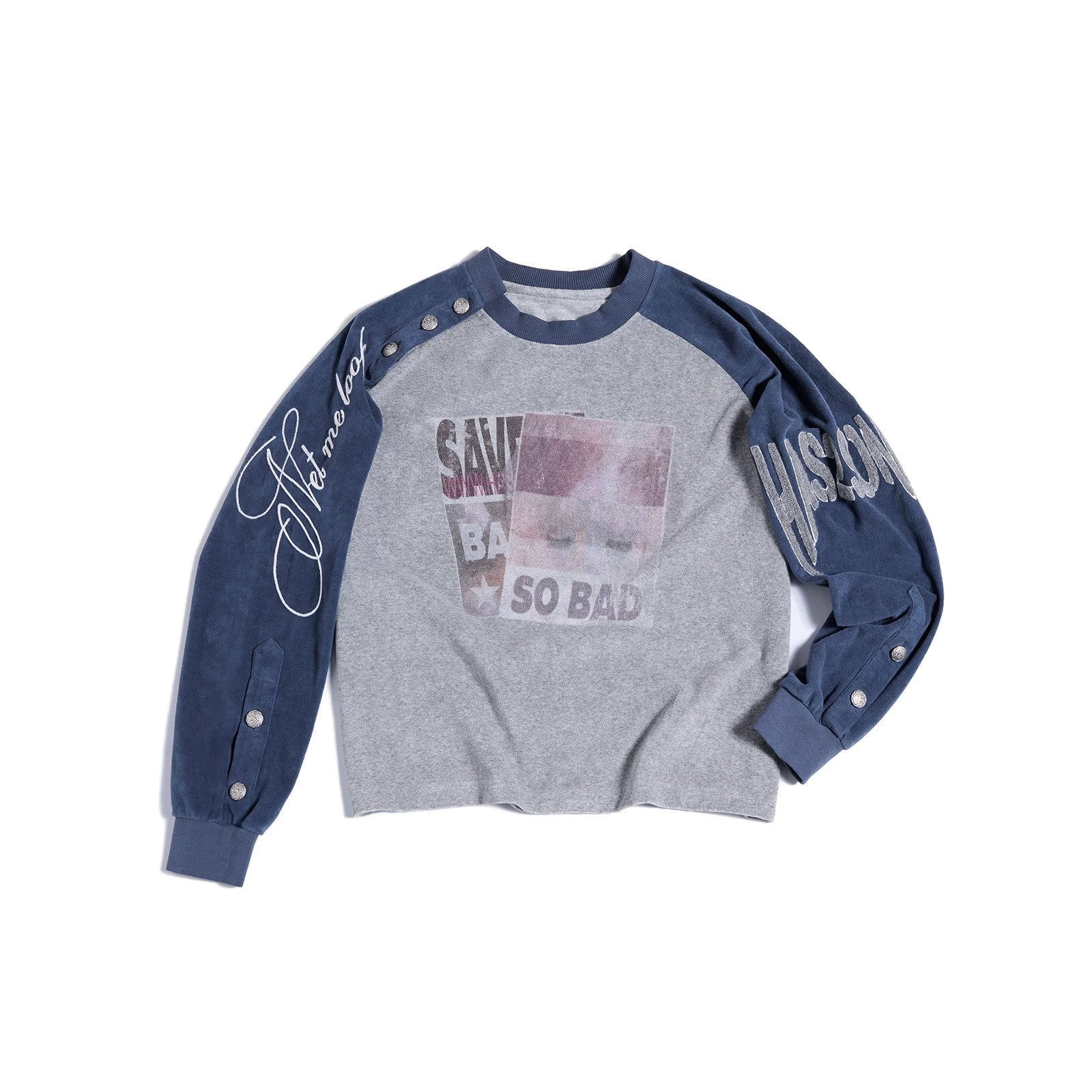 HAS2SONS 26FW「NET ME LOOP」Asymmetrical‑Collar Sweatshirt 121