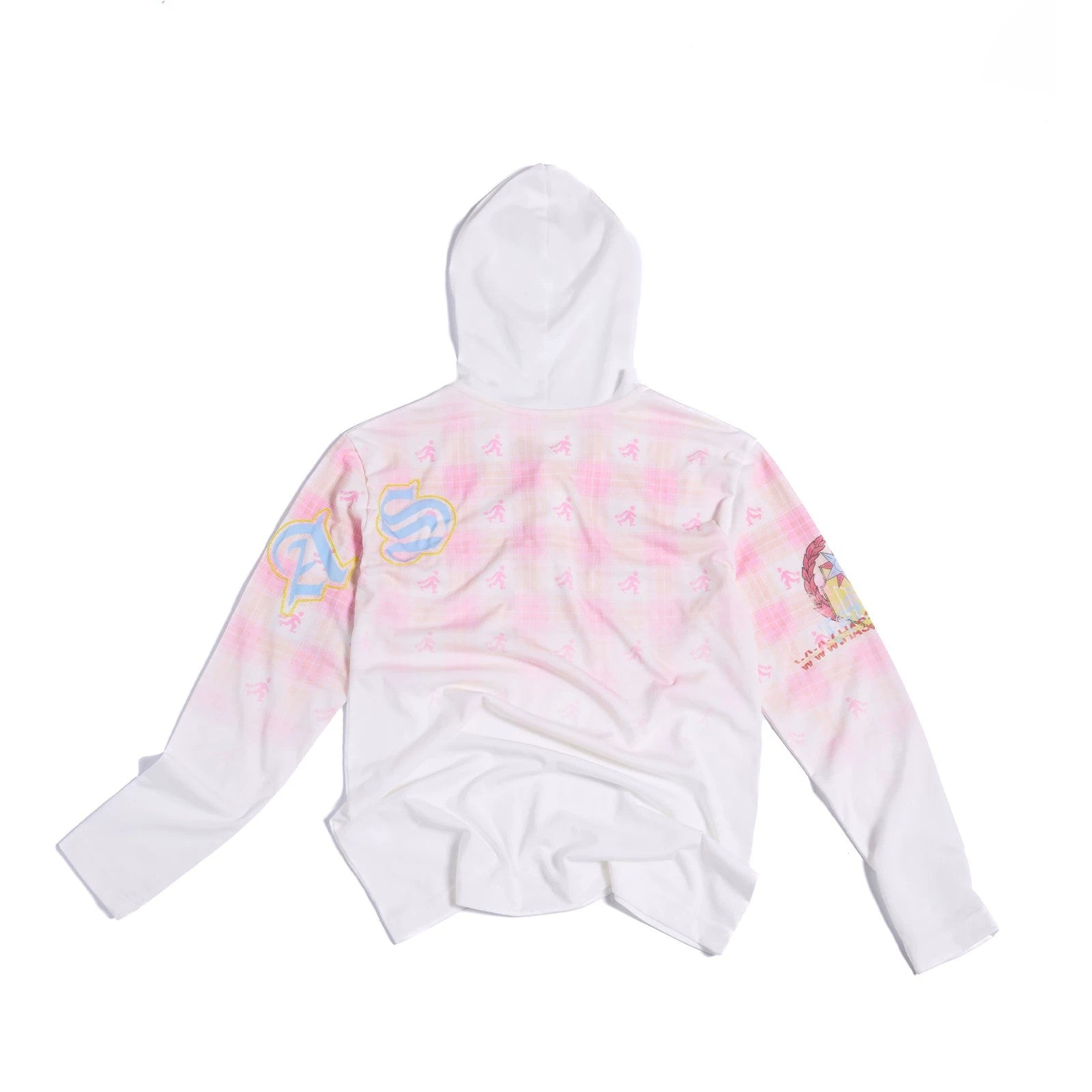 HAS2SONS 26FW Pink Plaid Hooded Henley Tee  111