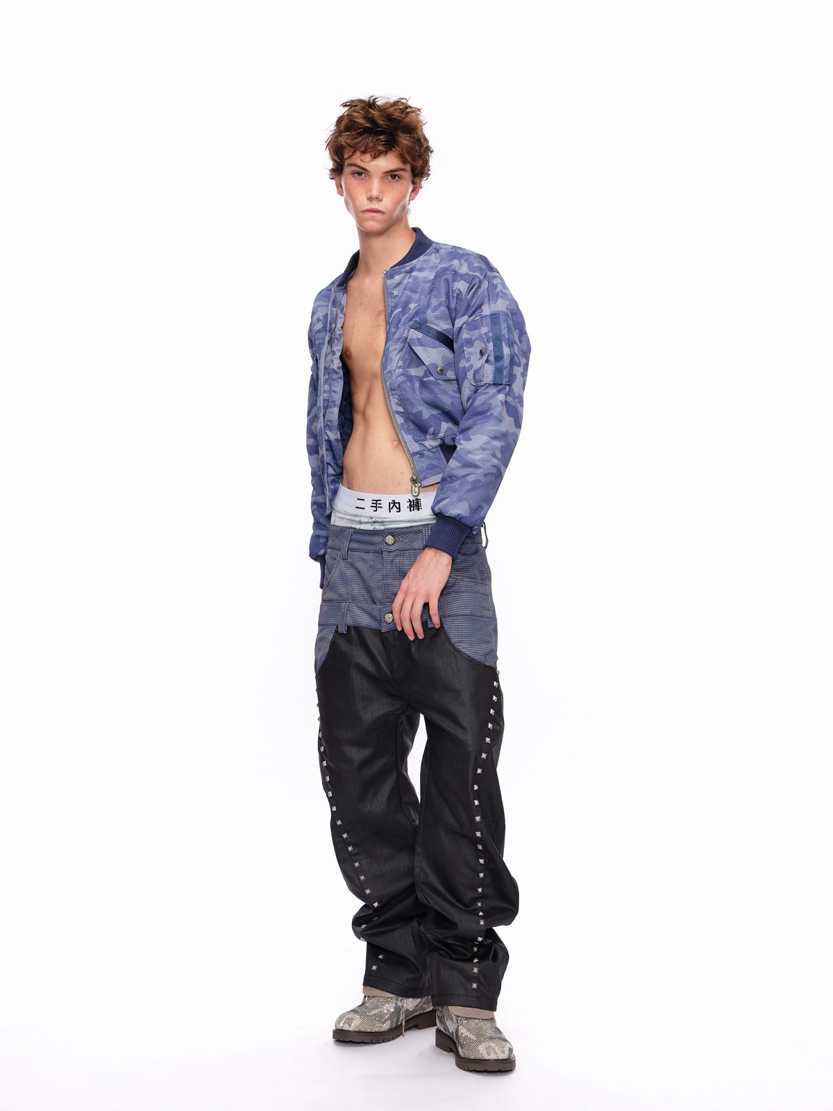 “Dusk” Blue Camo Bomber Jacket 133