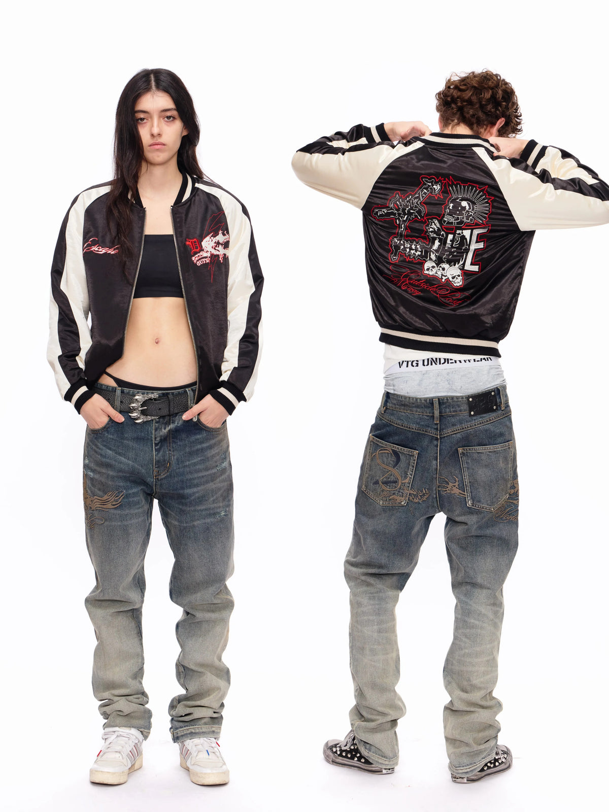 Champagne Black Bomber Jacket 134