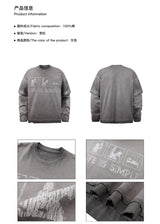 HAS2SONS fake two piece long sleeved T-shirt loose top