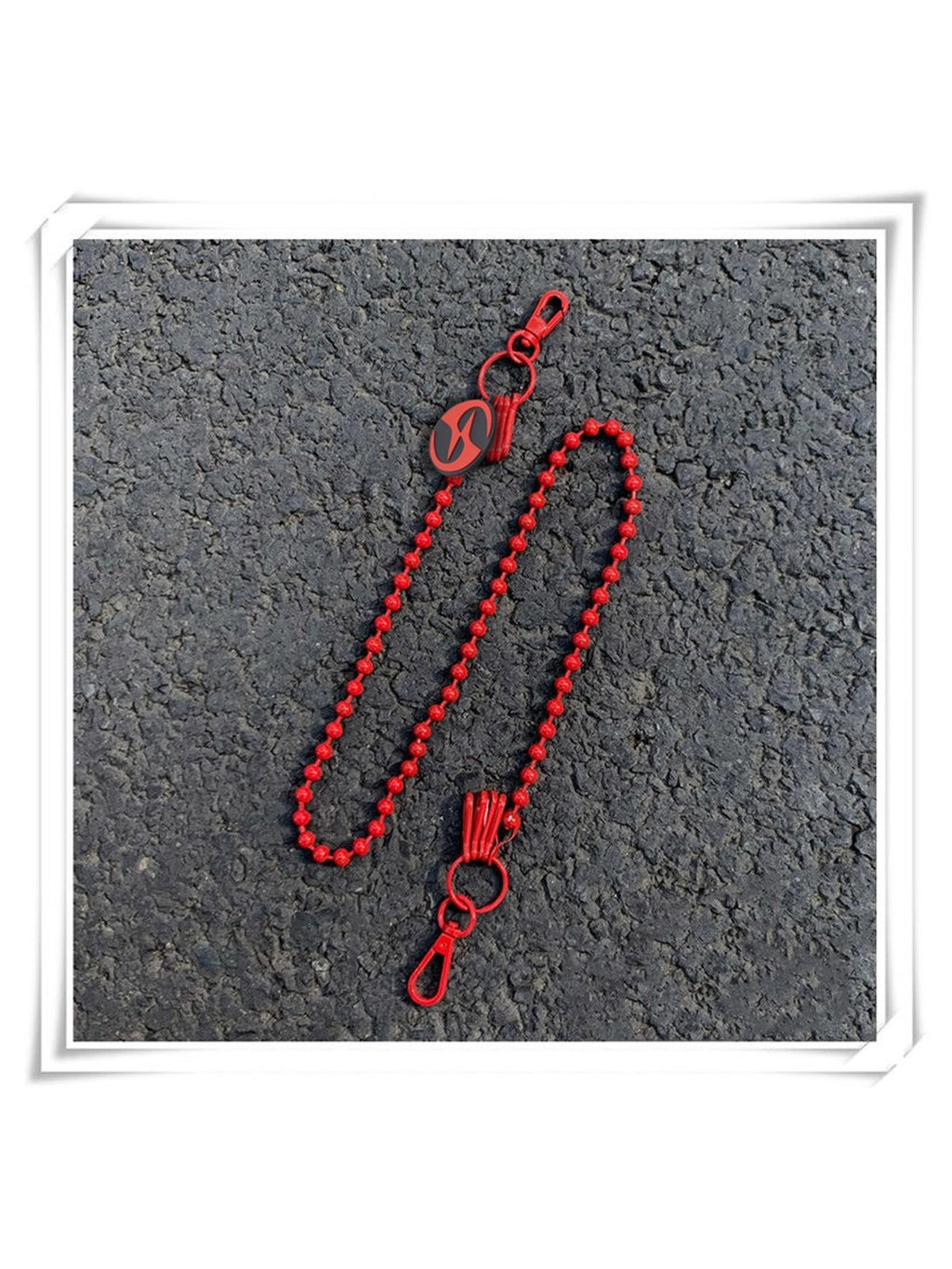 HAS2SONS red 8MM custom baked paint pants chain
