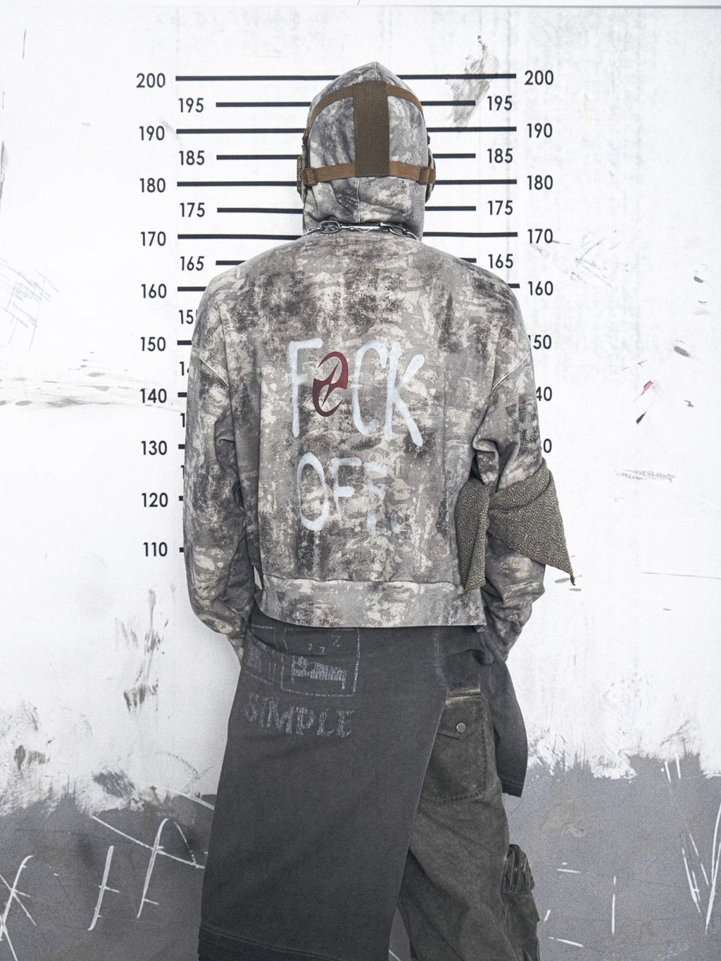 ウォッシュド迷彩パッチワーク刺繍カーディガンパーカー短幅プリントパーカー