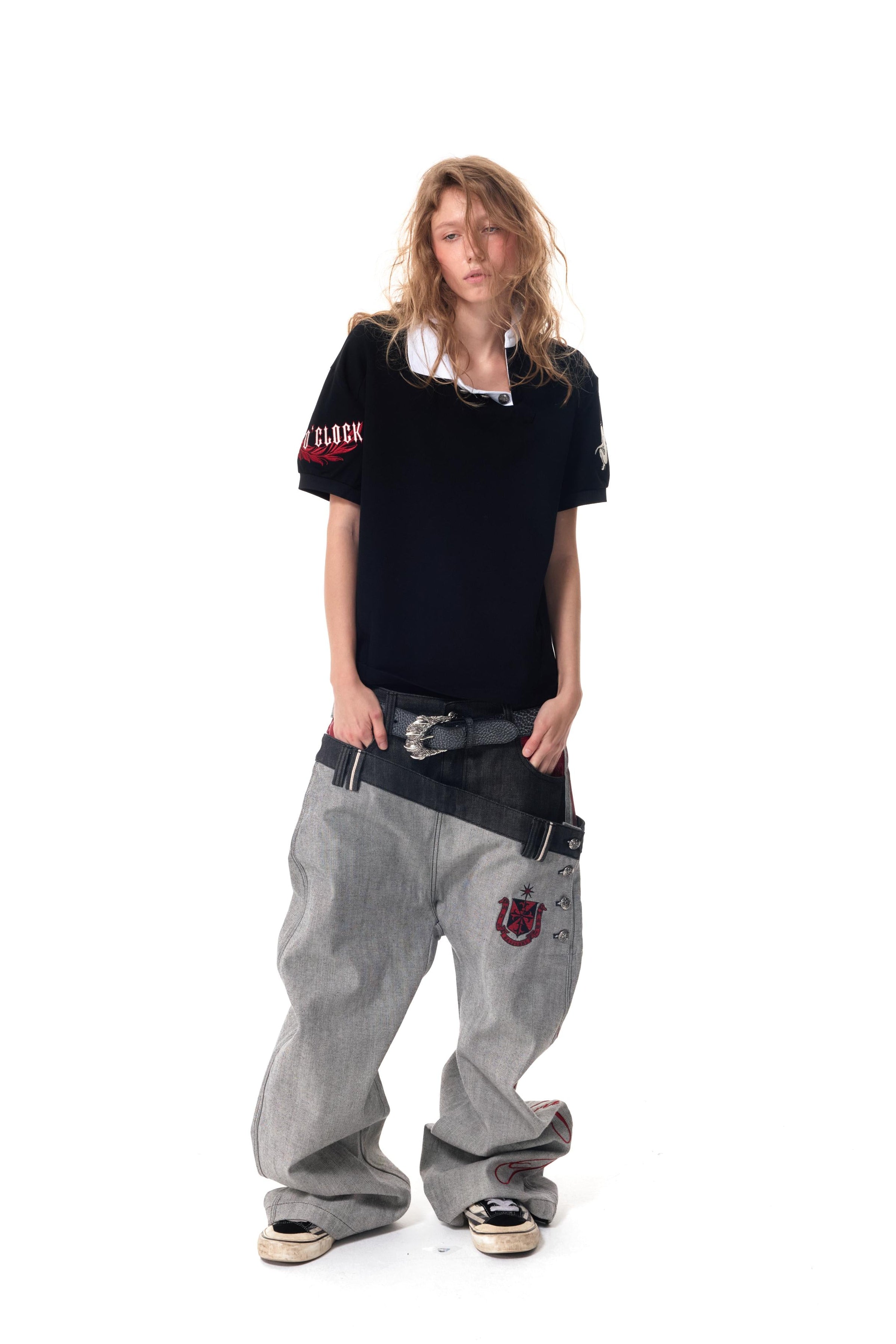 HAS2SONS Contrast Embroidery Polo 076