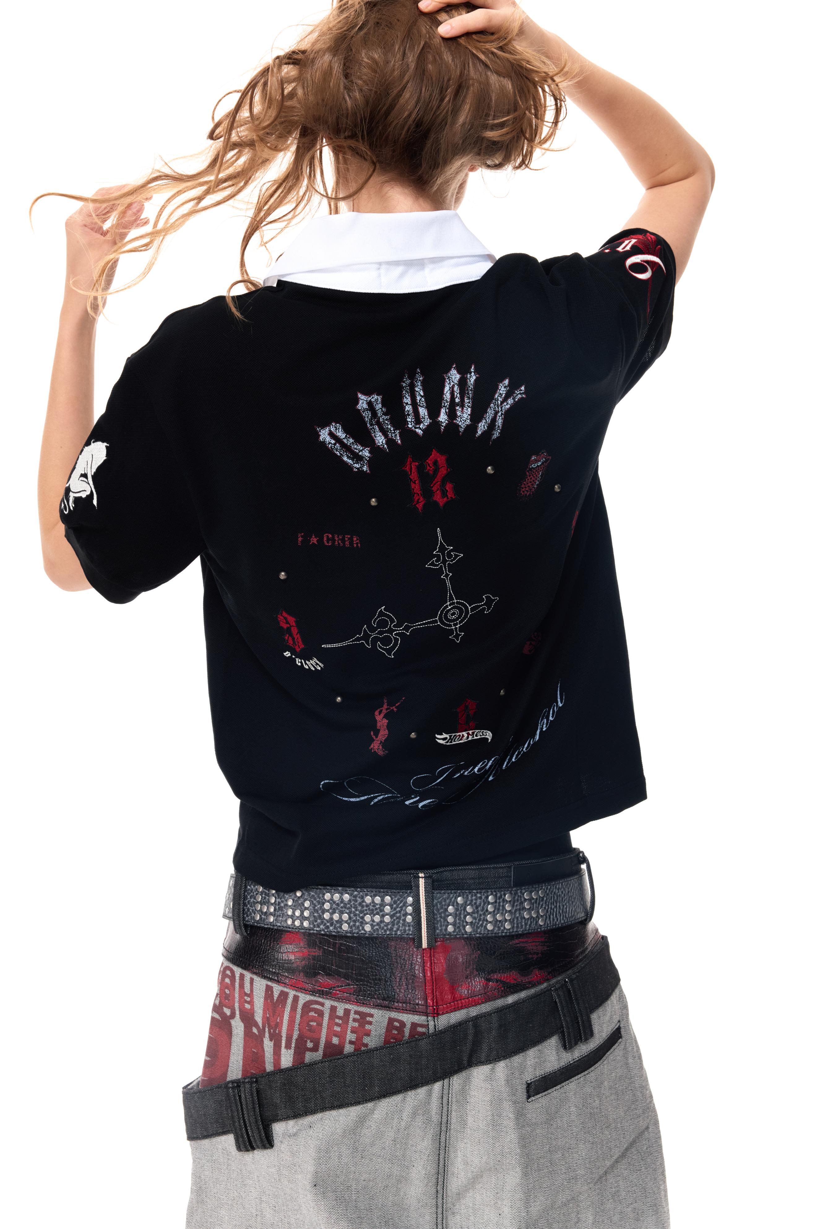 HAS2SONS Contrast Embroidery Polo 076