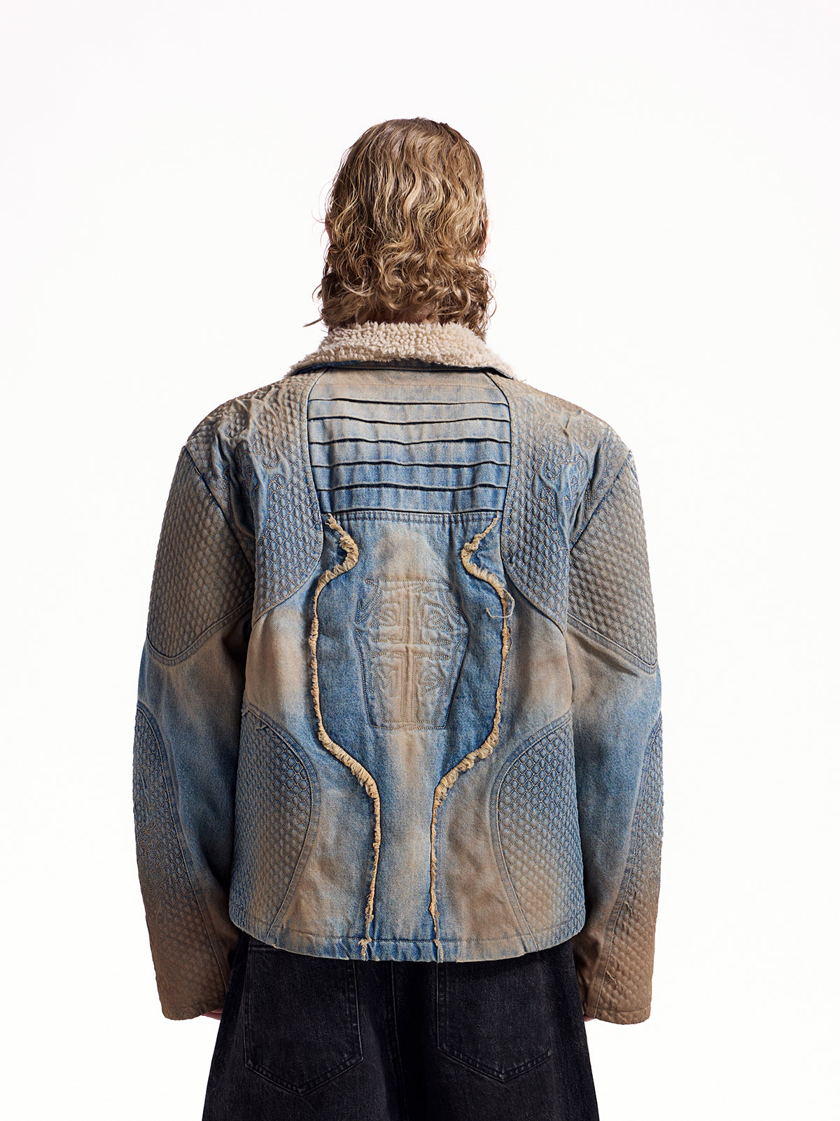 HAS2SONS Embroidered Cowboy Jacket with Fleece Coat