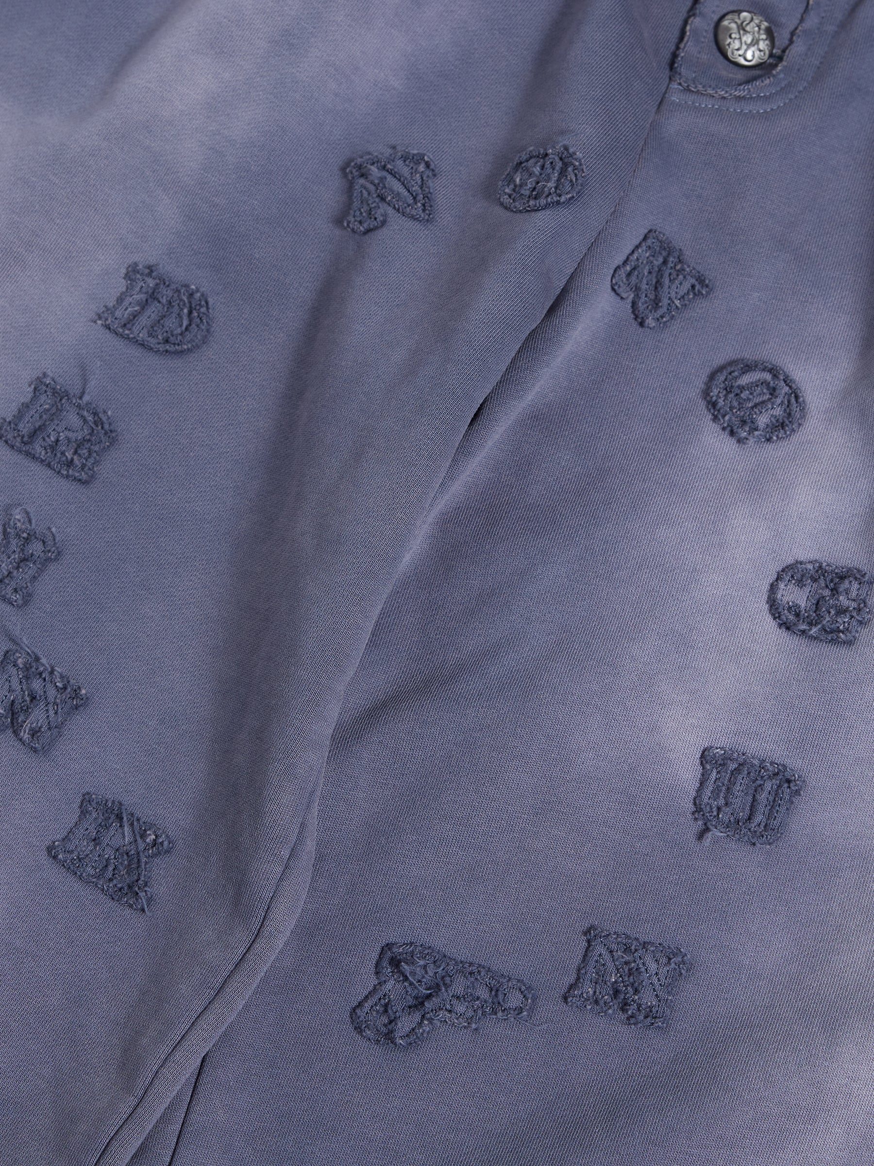 HAS2SONS 26SS Faded Purple Pinup Graphic Raw Hem Wide Leg Carpenter Pants 101