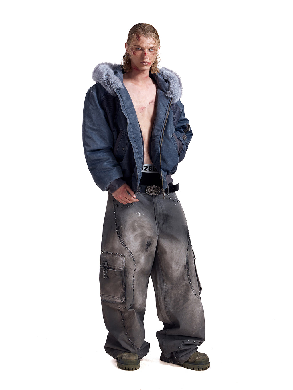 HAS2SONS25FWma1 version hooded cotton jacket