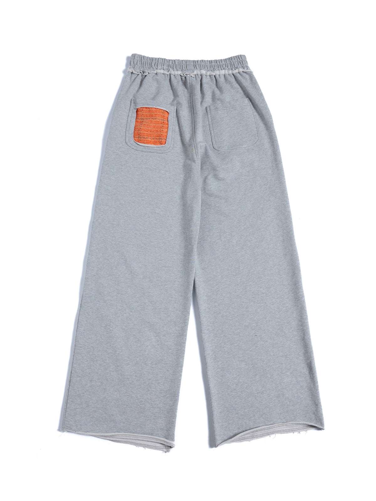 HAS2SONS  Grey Star Patch Rivet Wide Sweatpants 097
