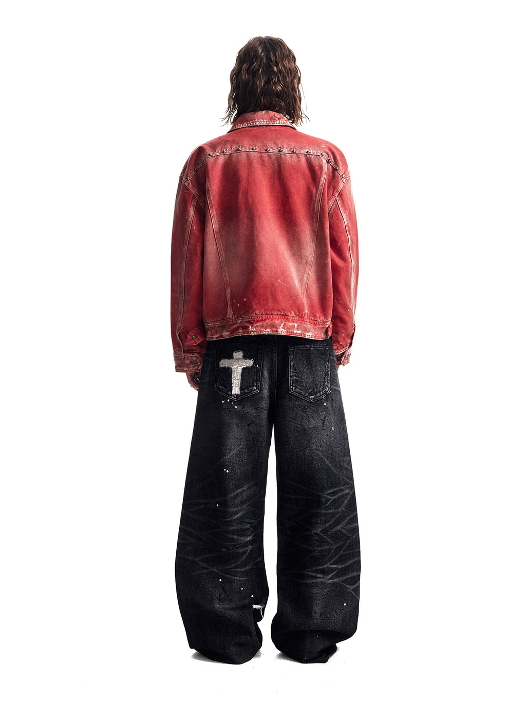 HAS2SONS 25FW Detroit washed short rivet jacket