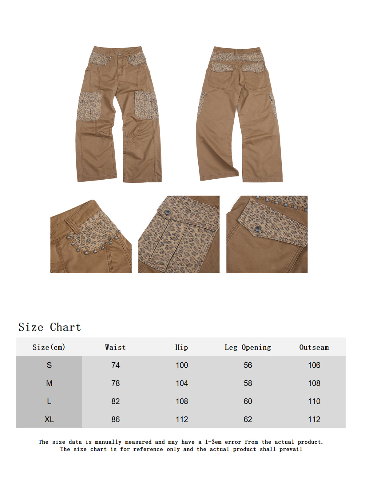 HAS2SONS 26FW Khaki Leopard Studded Barrel Pants 132