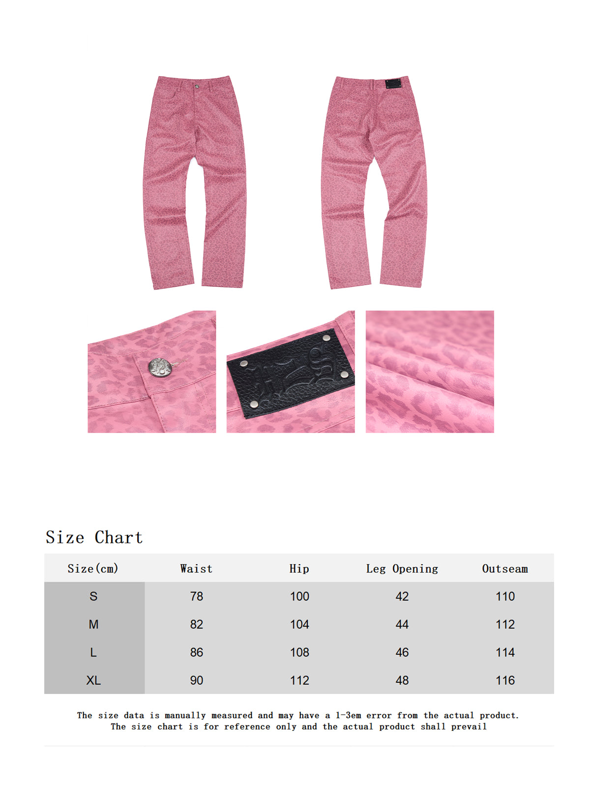 HAS2SONS 26FW 「Escape System」Escape System Pink Leopard Faux Leather Pants 136