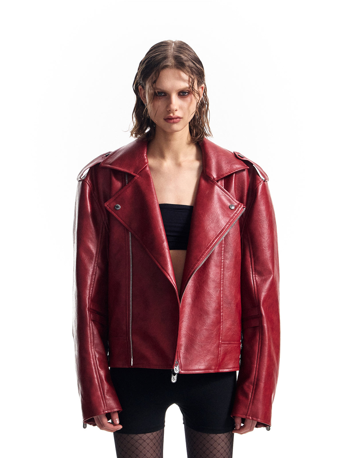 HAS2SONS 25FW - Heavy Metal Short Width Retro Jacket RED 075