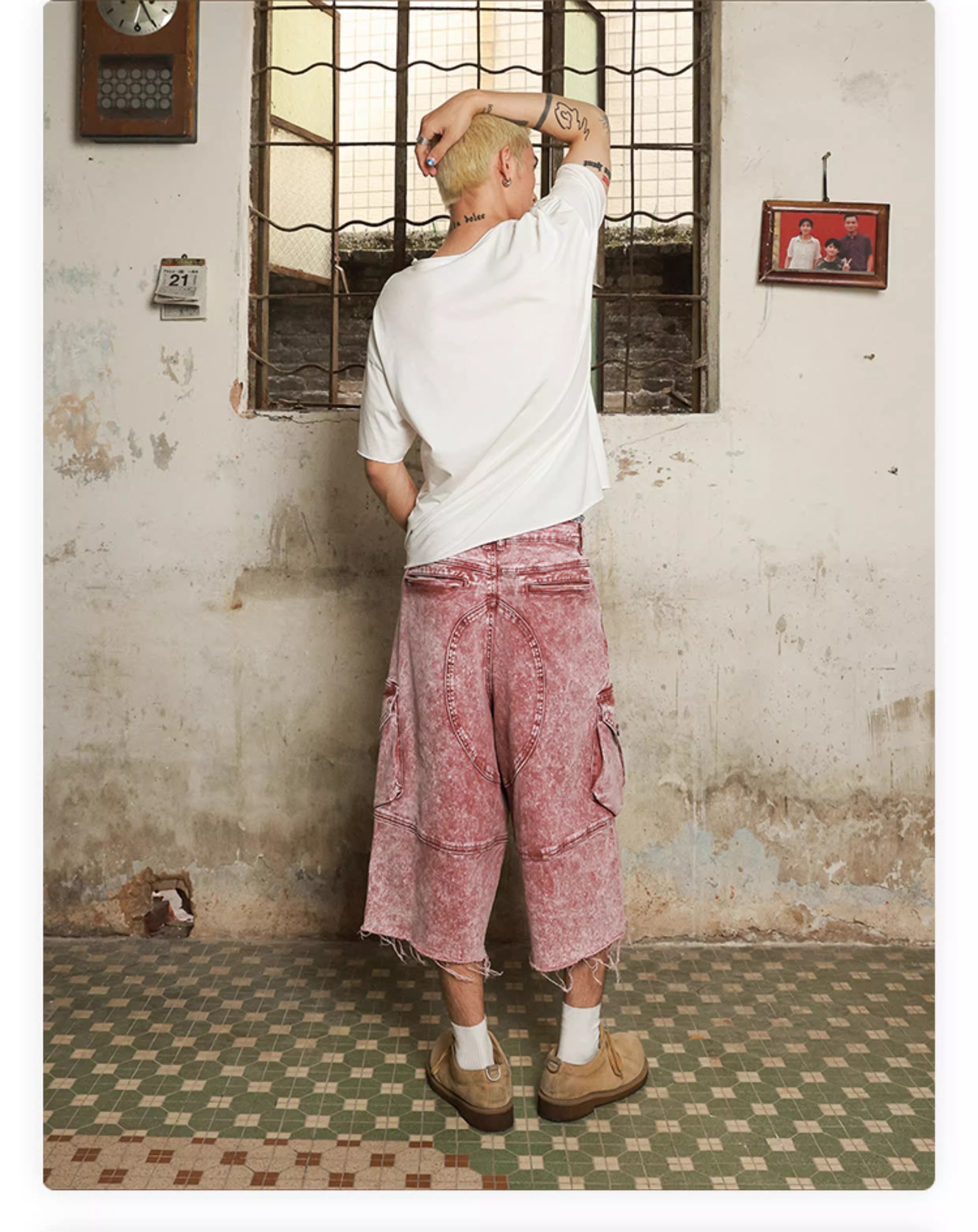 HAS2SONS "Cotton 40 Thread Curled Short Sleeve T-shirt