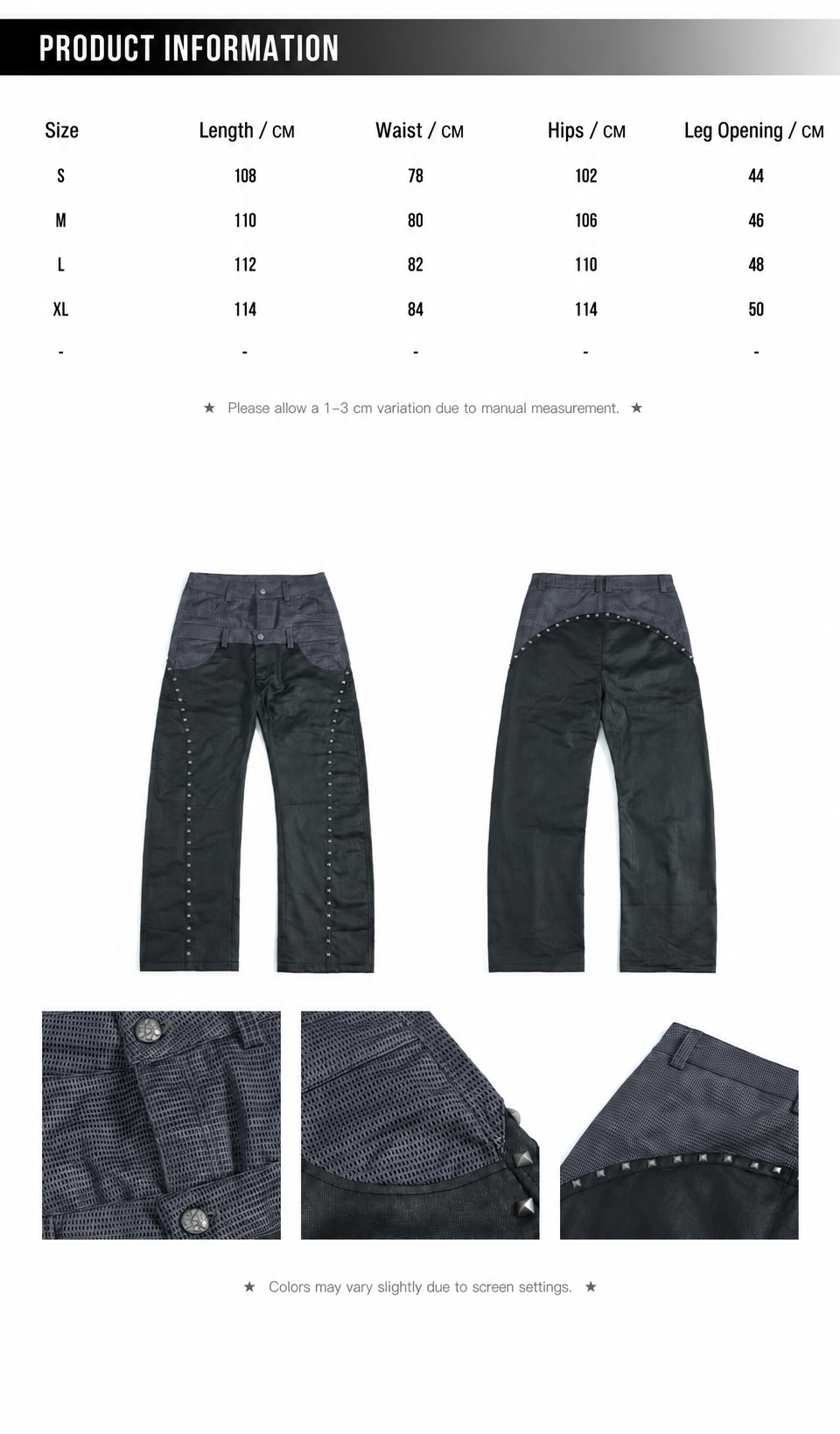 HAS2SONS 26FW  Mesh Camo Waxed Rivet Curved-Leg Jeans