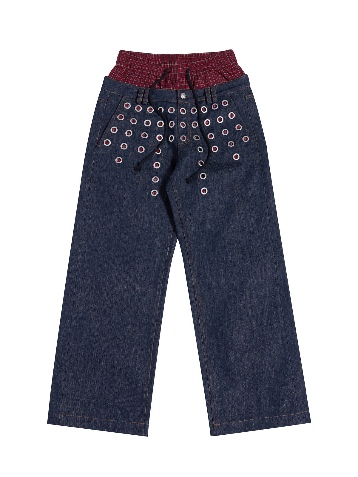 HAS2SONS Eyelet Dual Waist Raw Jeans 087