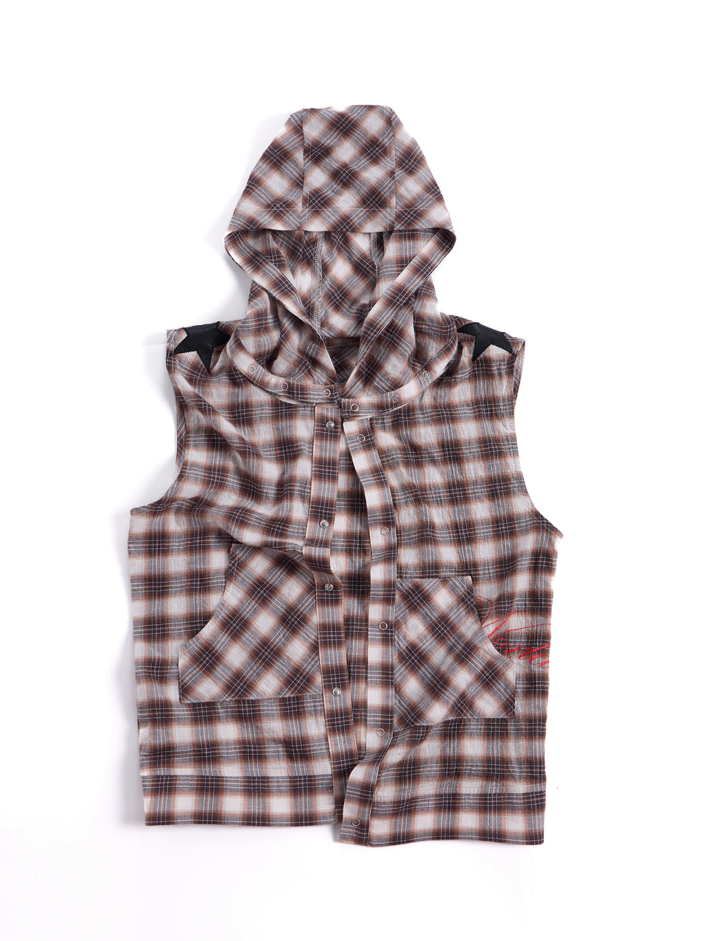 HAS2SONS Plaid Hooded Vest