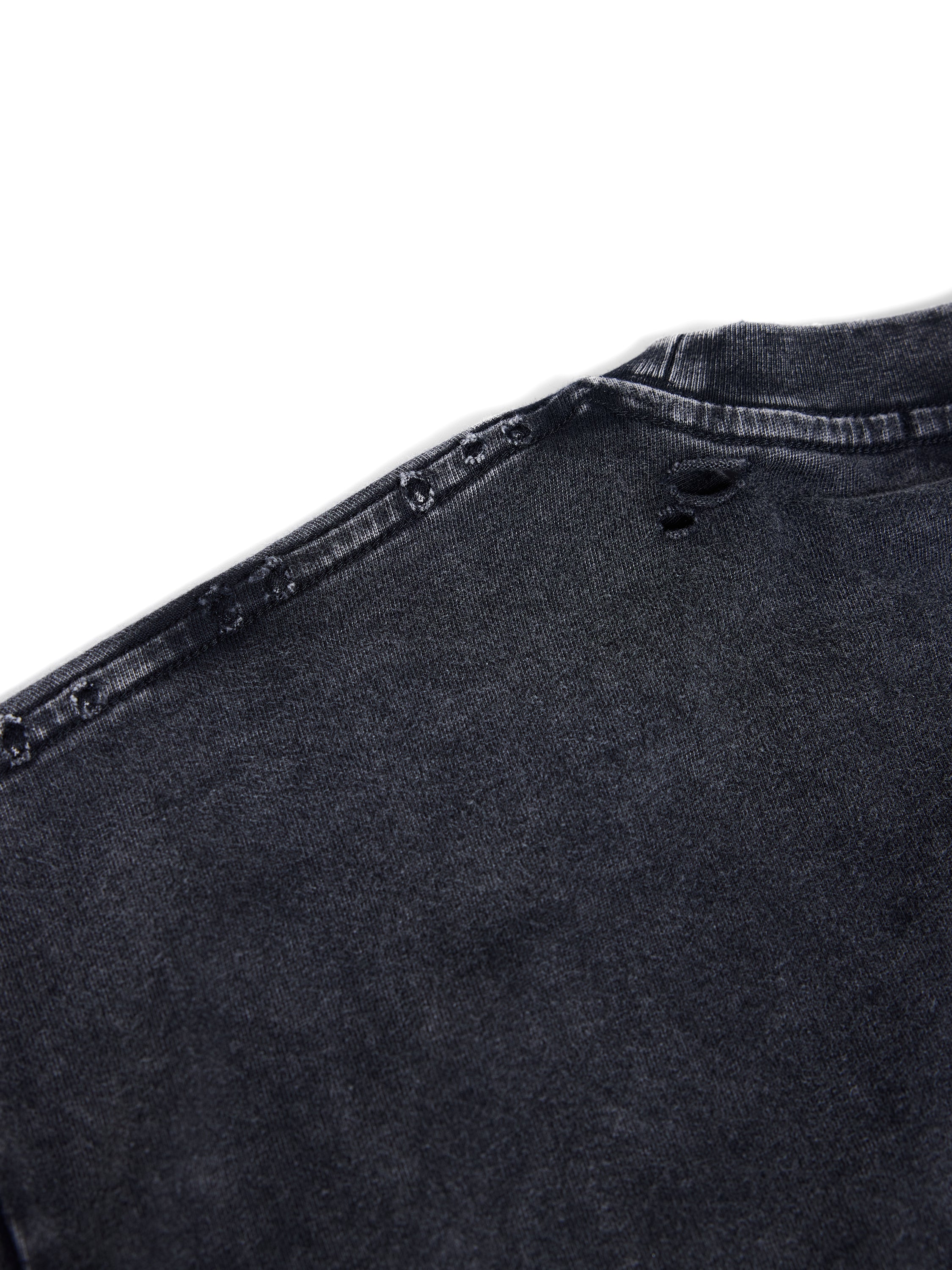 HAS2SONS 26SS "Drunk" Washed Distressed Crew Neck Tee T-Shirt