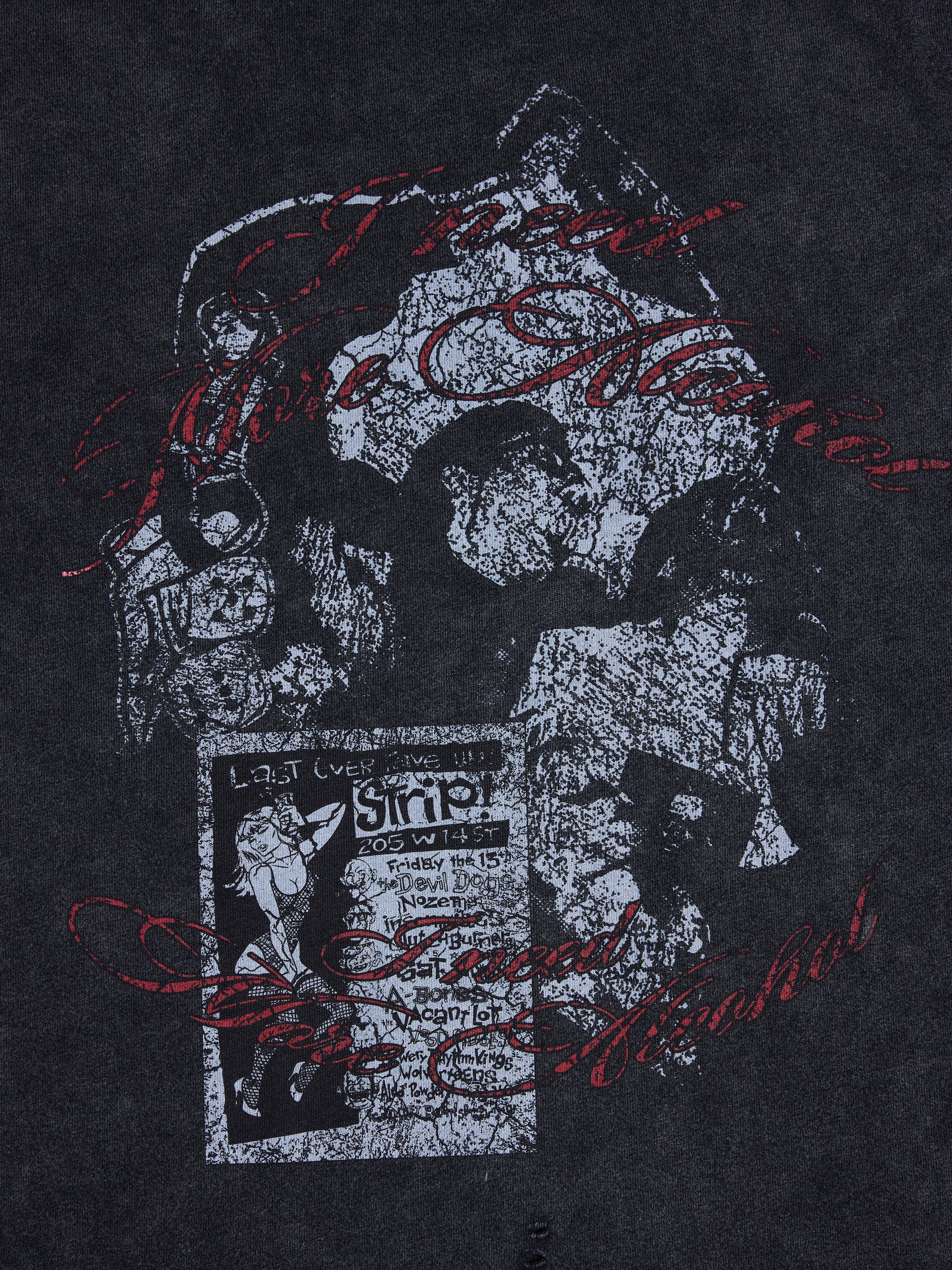 HAS2SONS 26SS "Drunk" Washed Distressed Crew Neck Tee T-Shirt