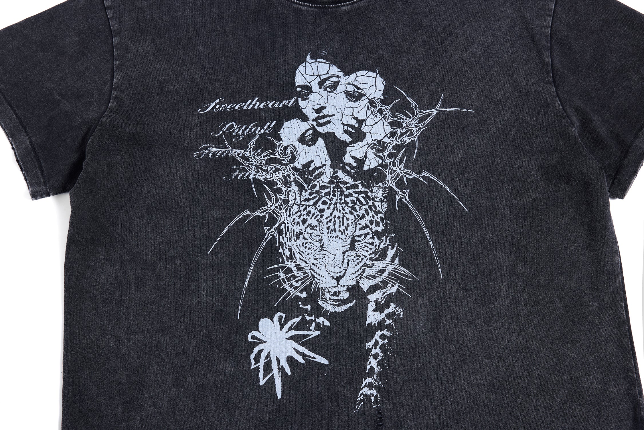 HAS2SONS 26SS "Scorpion" Washed Distressed Crew Neck Tee T-Shirt