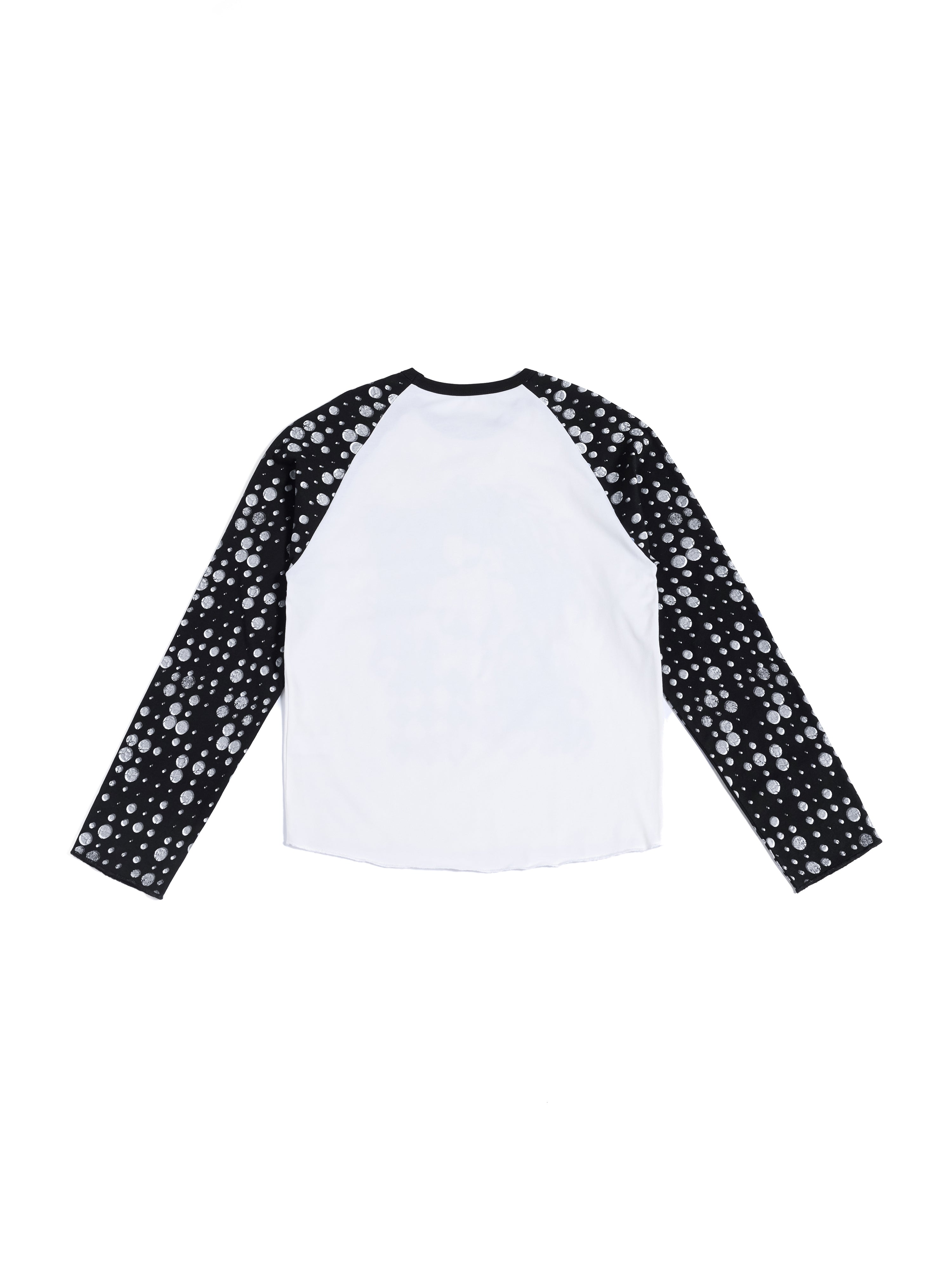 HAS2SONS 26SS "Hazy" Ghost Polka Dot Raglan Color Block Long Sleeve Crew Tee 084