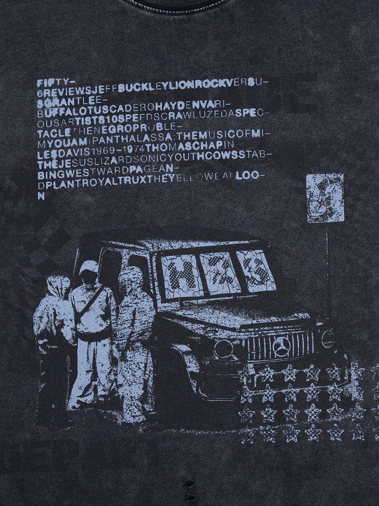 HAS2SONS 26SS "Tour" Washed Distressed Crew Neck Tee T-Shirt