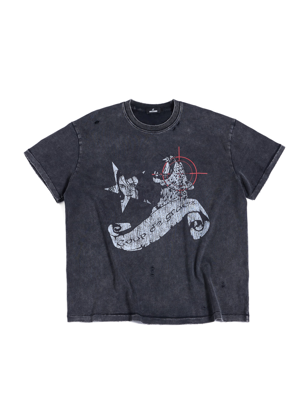 HAS2SONS 26SS "Tour" Washed Distressed Crew Tee T-Shirt