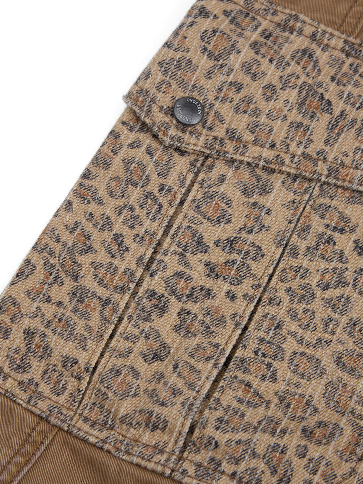 HAS2SONS 26FW Khaki Leopard Studded Barrel Pants 132