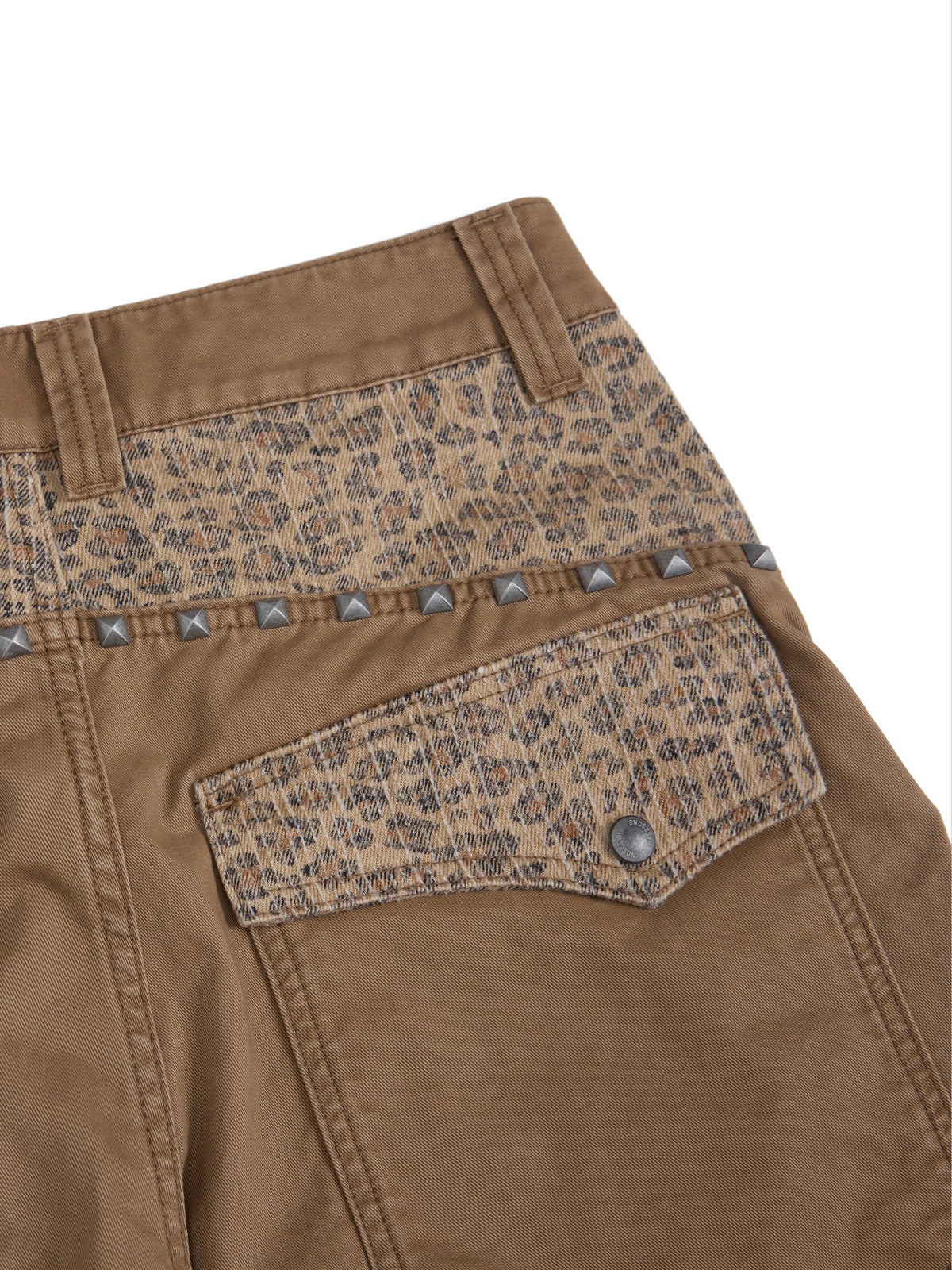 HAS2SONS 26FW Khaki Leopard Studded Barrel Pants 132