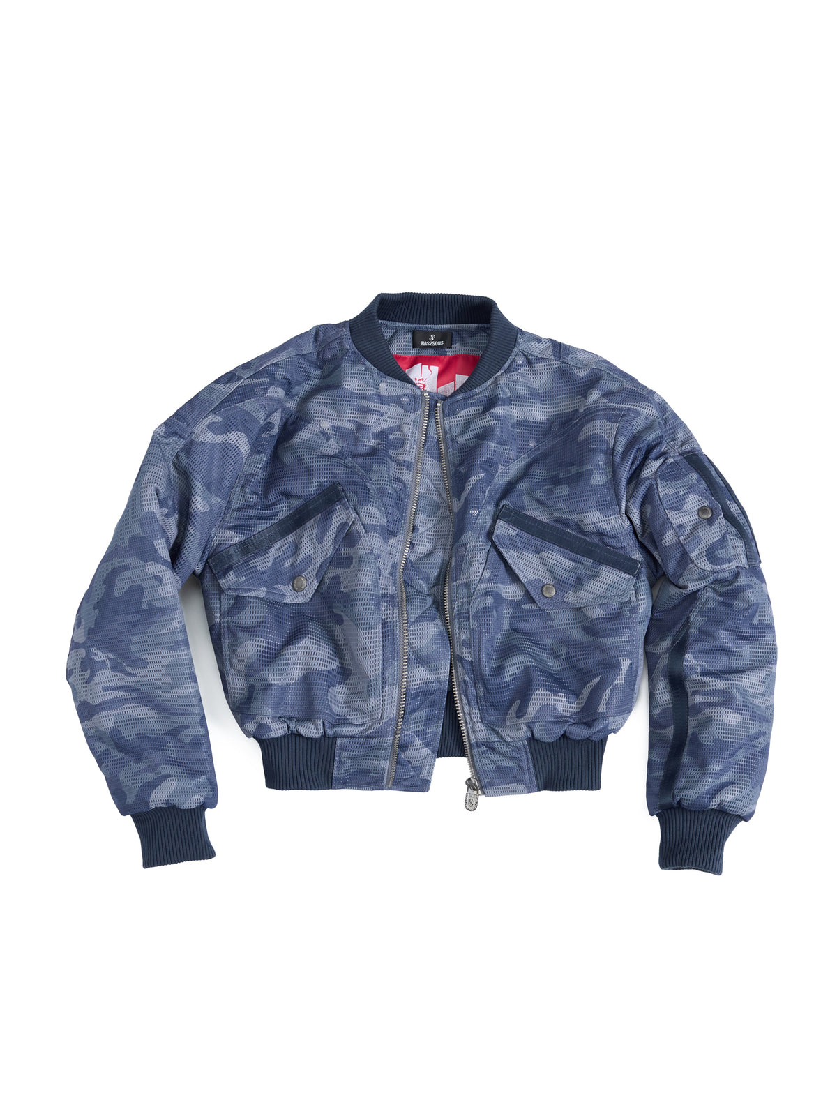 HAS2SONS 26FW “Dusk” Blue Camo Bomber Jacket