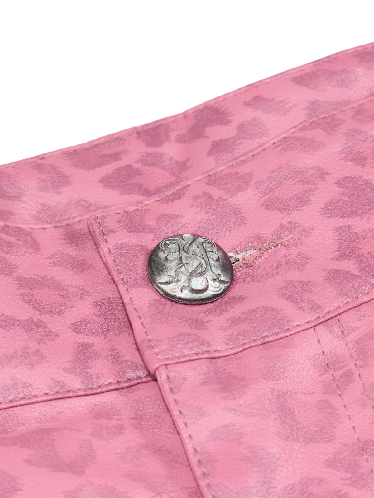 HAS2SONS 26FW 「Escape System」Escape System Pink Leopard Faux Leather Pants 136