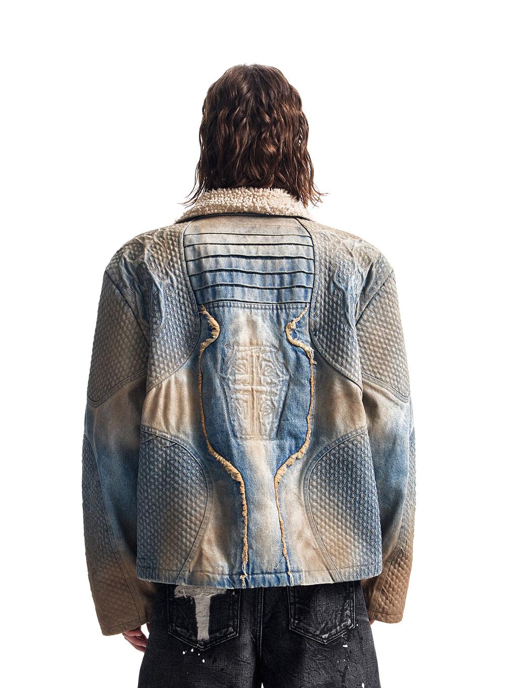 HAS2SONS Embroidered Cowboy Jacket with Fleece Coat