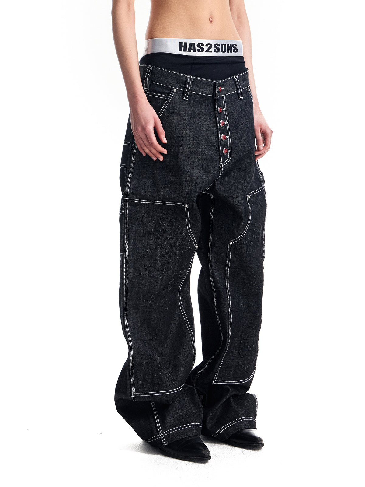 HAS2SONS original cow rivet straight leg jeans 071