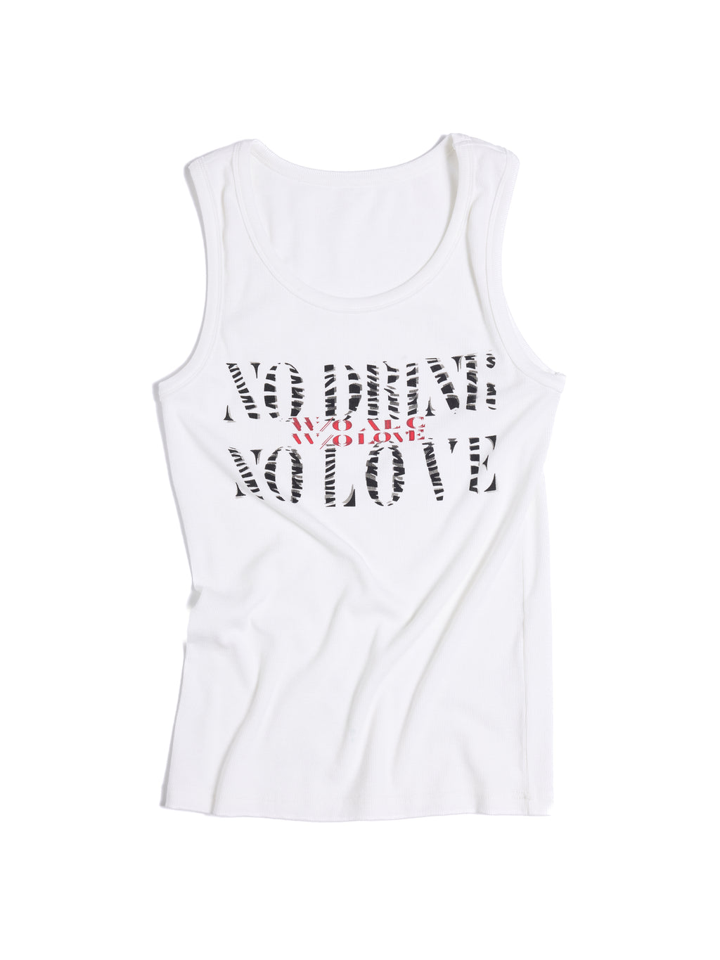HAS2SONS N.D.N.G Letter Print Slim Sleeveless Tank Top, Street Inner Wear 090