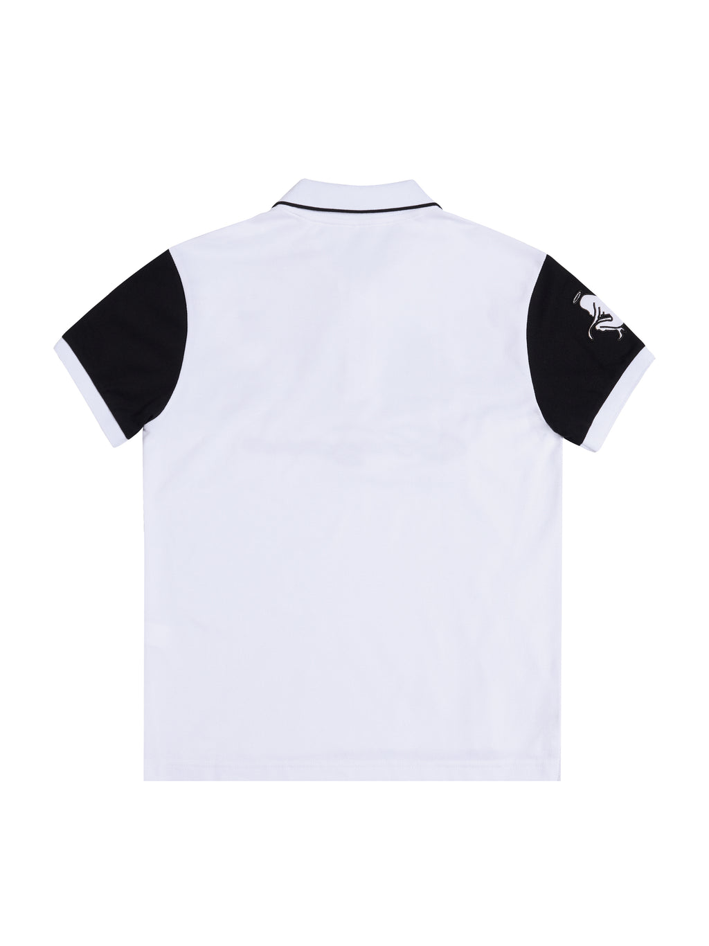 HAS2SONS "Dizzy Gaze" Eye Print White Contrast Regular Shoulder Polo Shirt 077