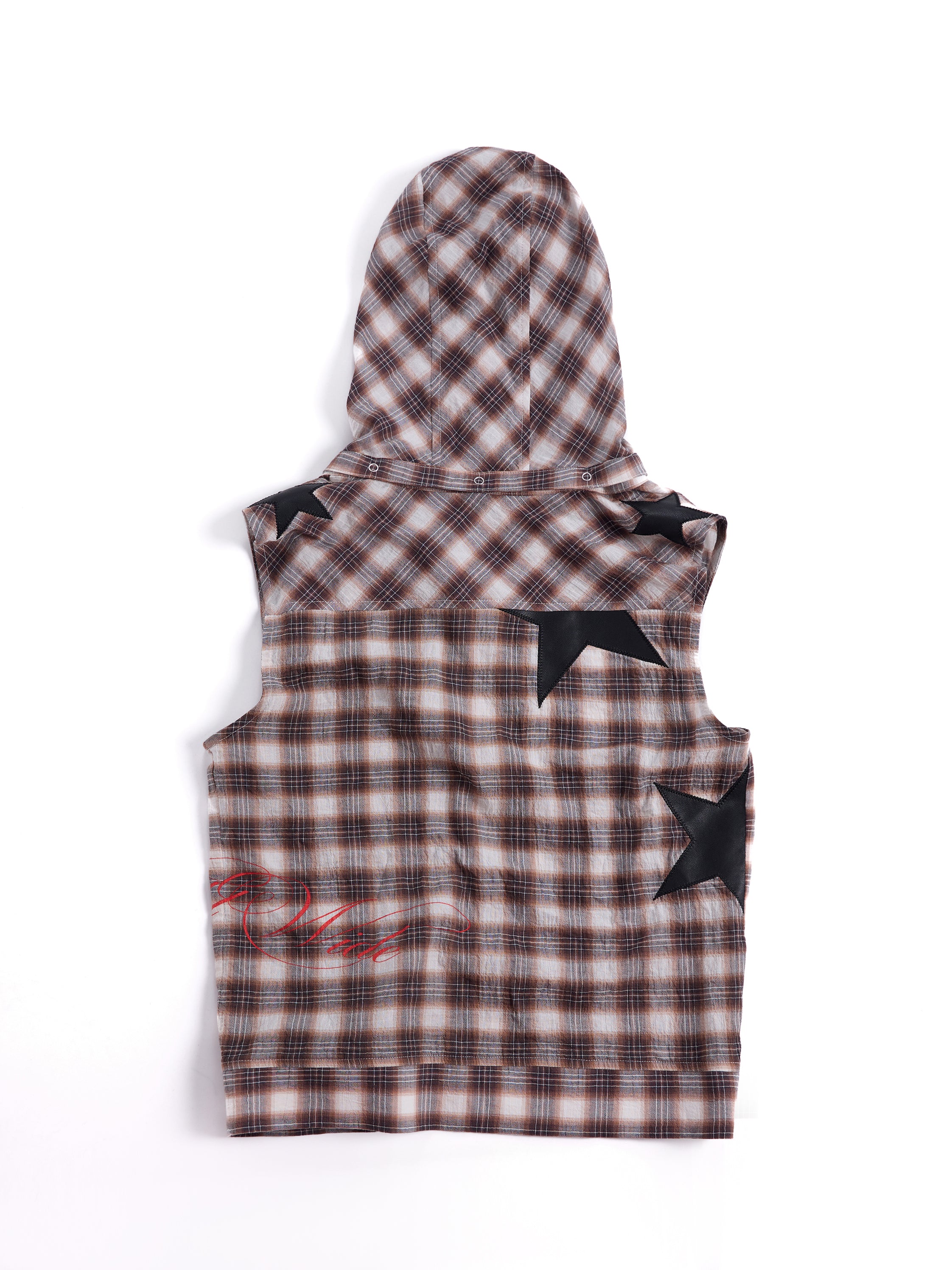 HAS2SONS Plaid Hooded Vest 112