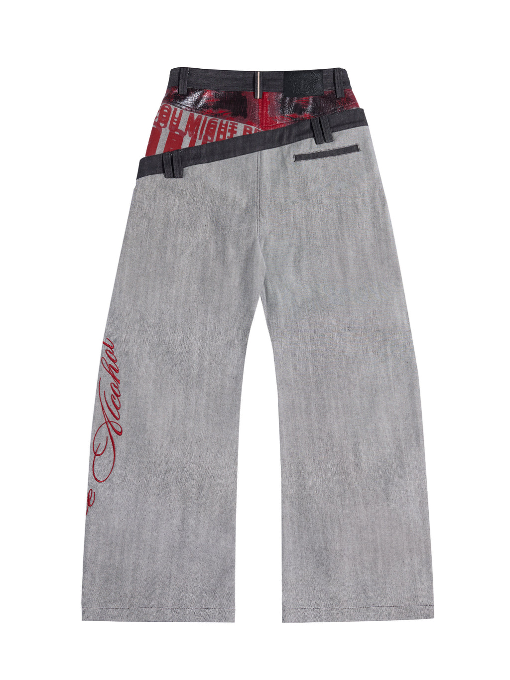 HAS2SONS 26SS Raw Denim Curved Wide Leg Dual Waistband 13.5oz Red Selvedge Jeans 081