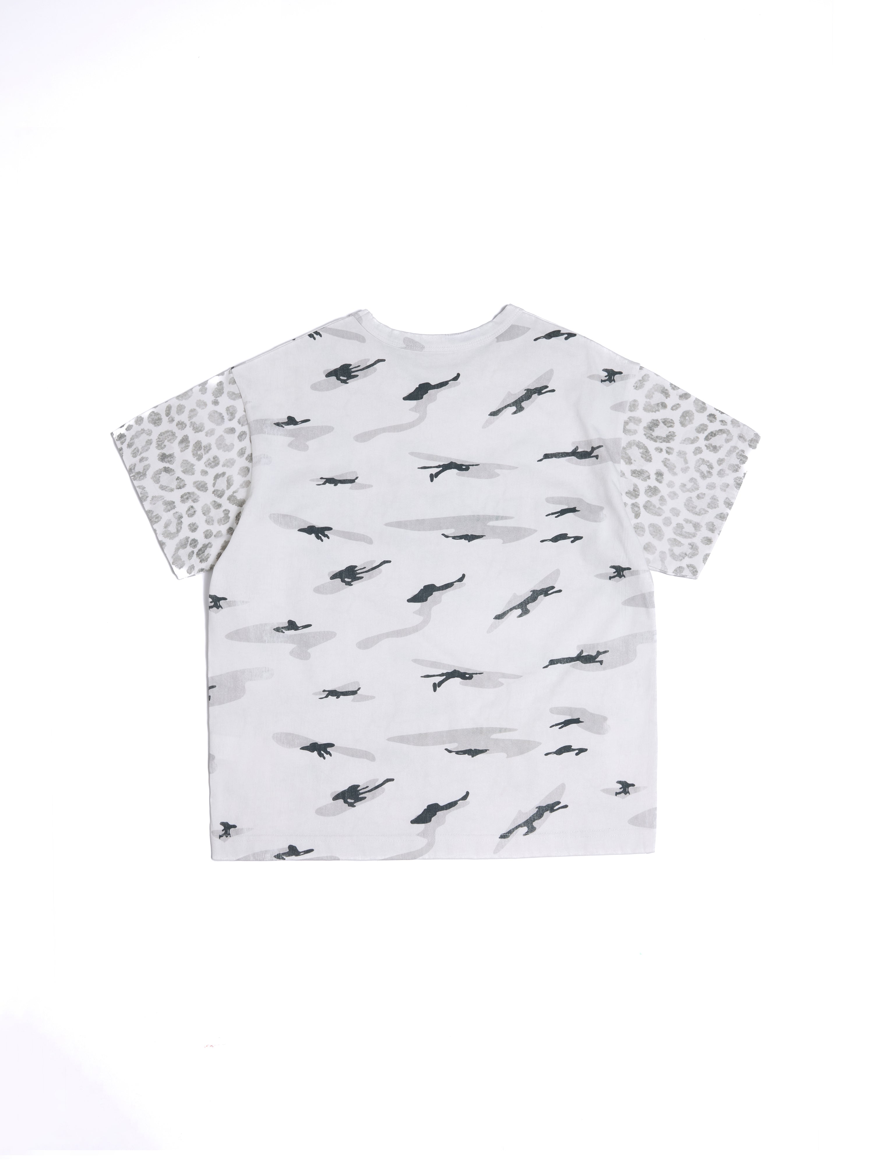 HAS2SONS Camo Spliced Loose Tee 088