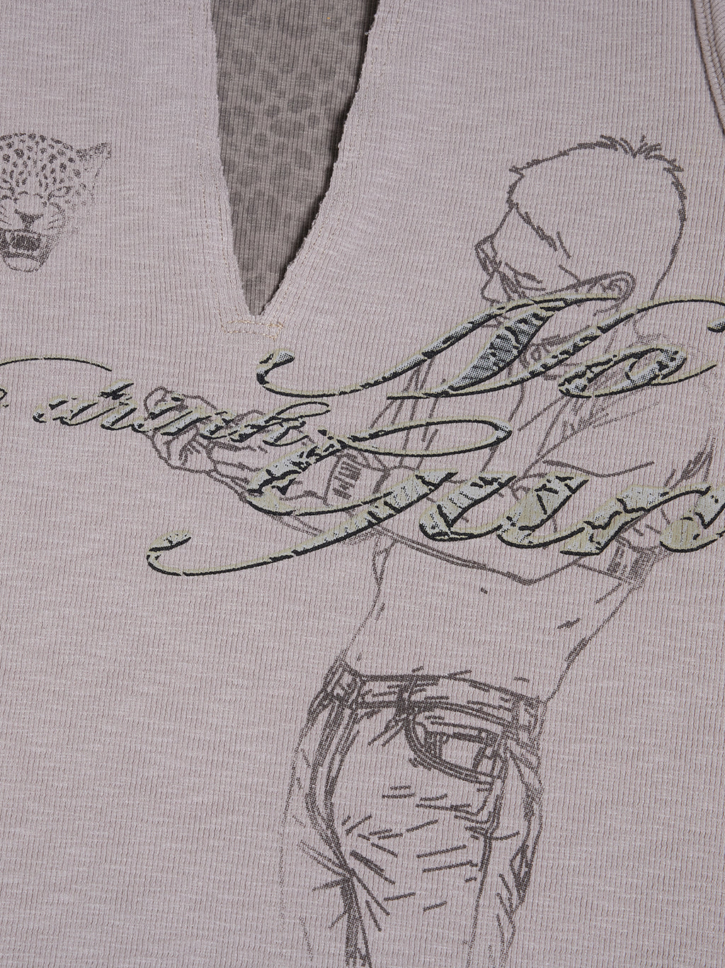 HAS2SONS 「DRUNK RIFF」Leopard Spliced Fake Two-Tone Slim Tank Top 095