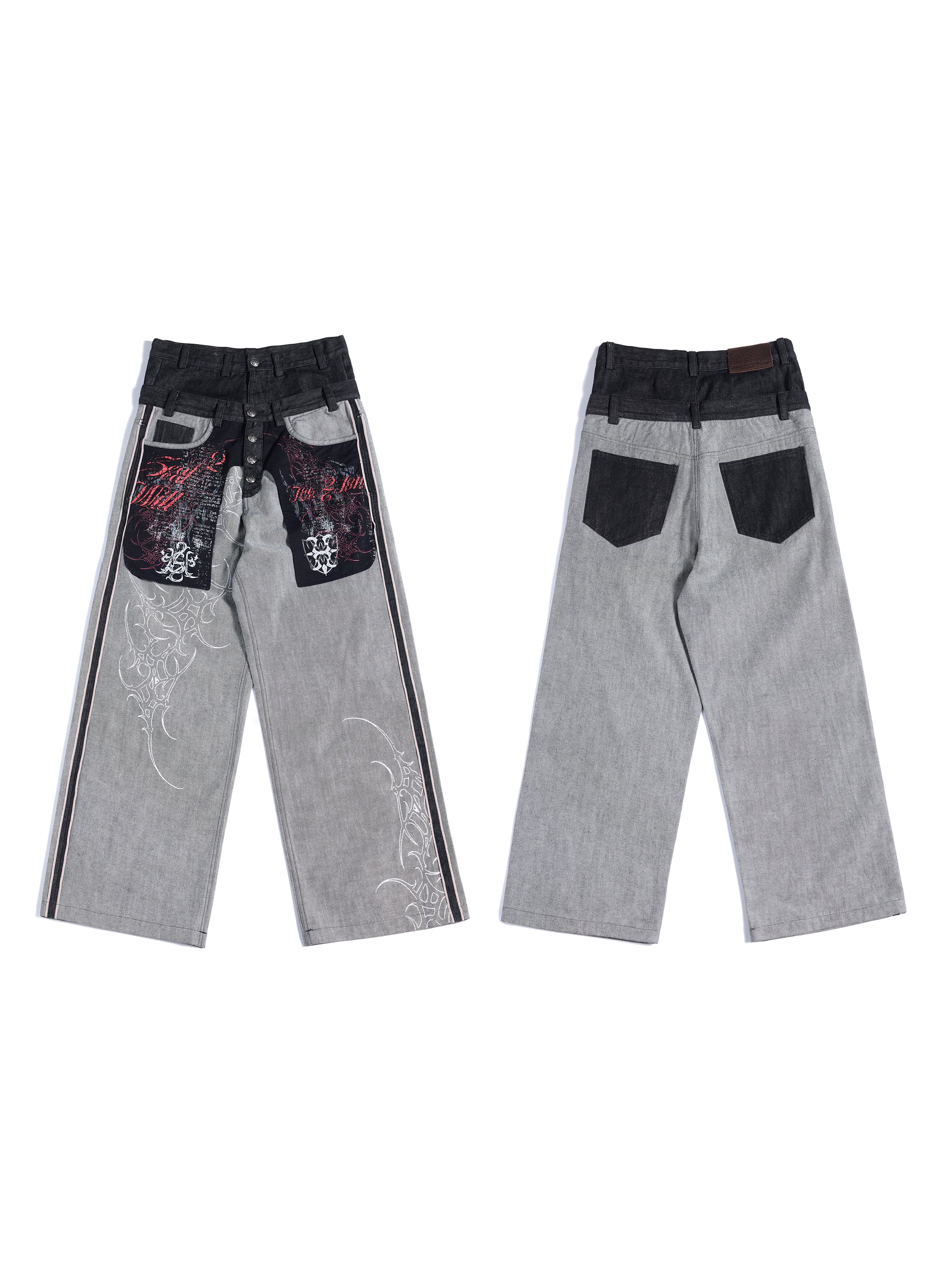 HAS2SONS 26SS Reverse Raw Denim Red Selvedge Inside-Out Dual Waistband Jeans 083