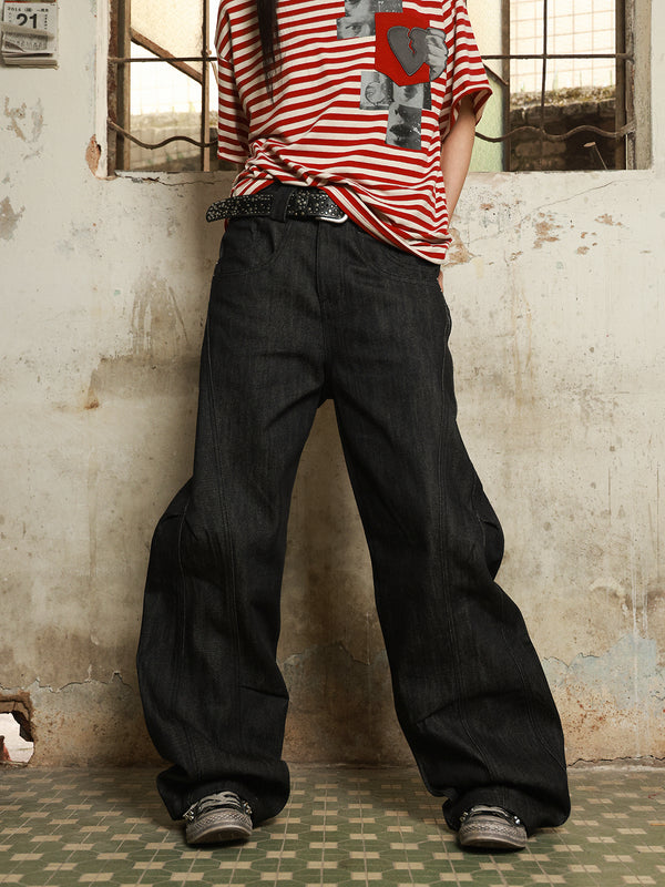 HAS2SONS deconstructs multi piece spliced original denim jeans