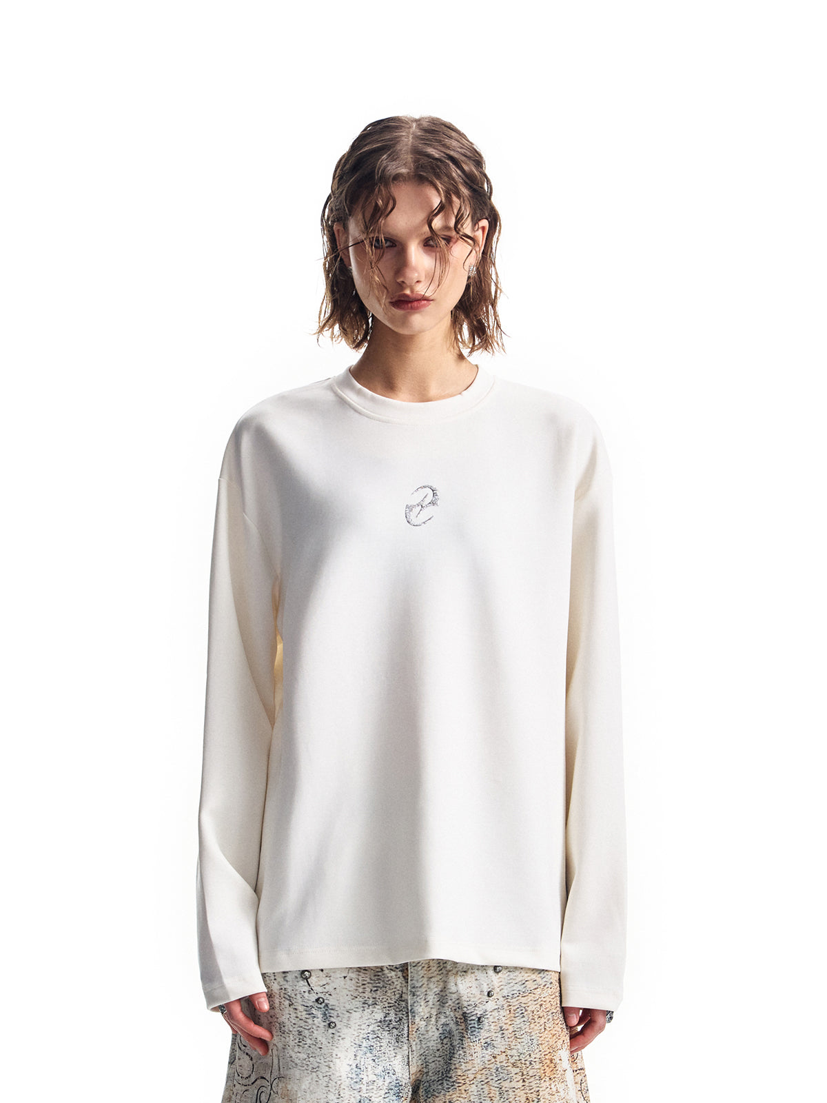 3Dオフセット両面空気層シワになりにくい長袖Tシャツベーストップ 300g