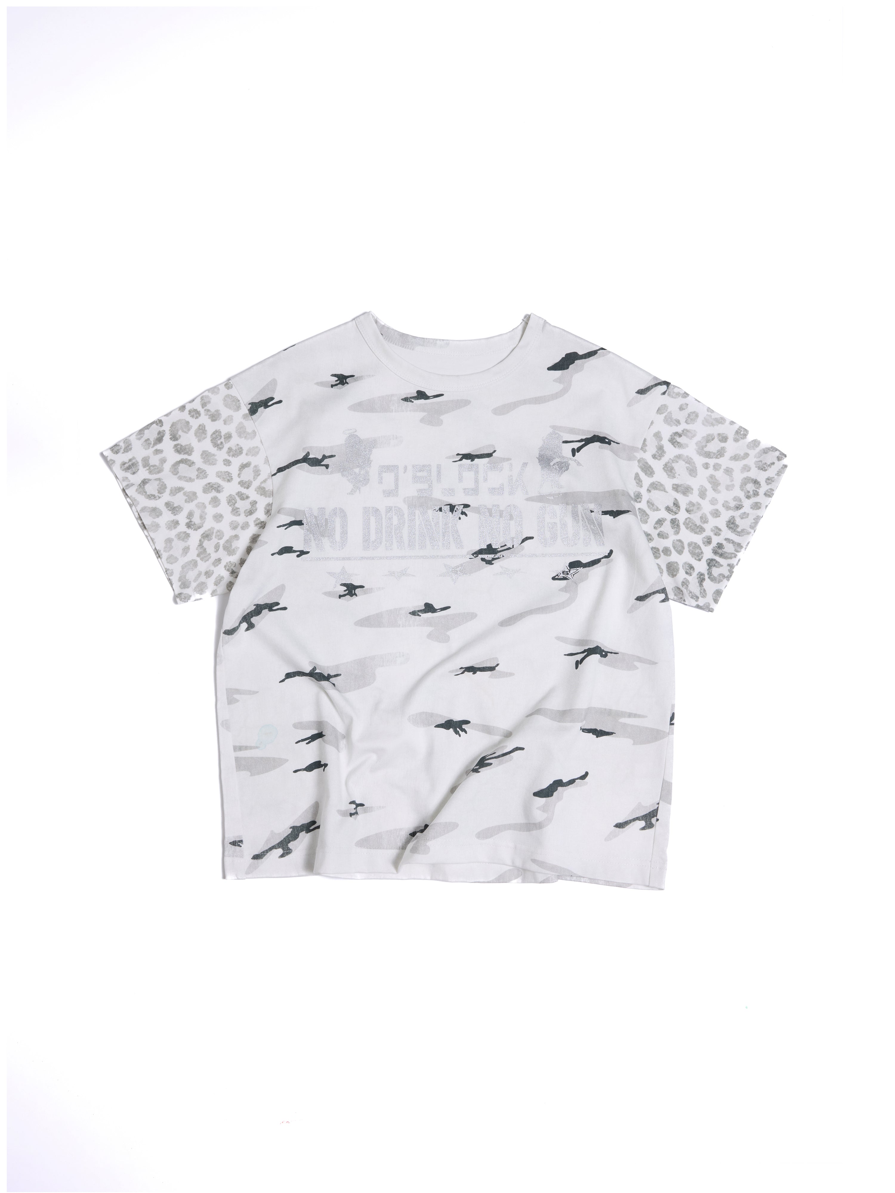 HAS2SONS Camo Spliced Loose Tee 088