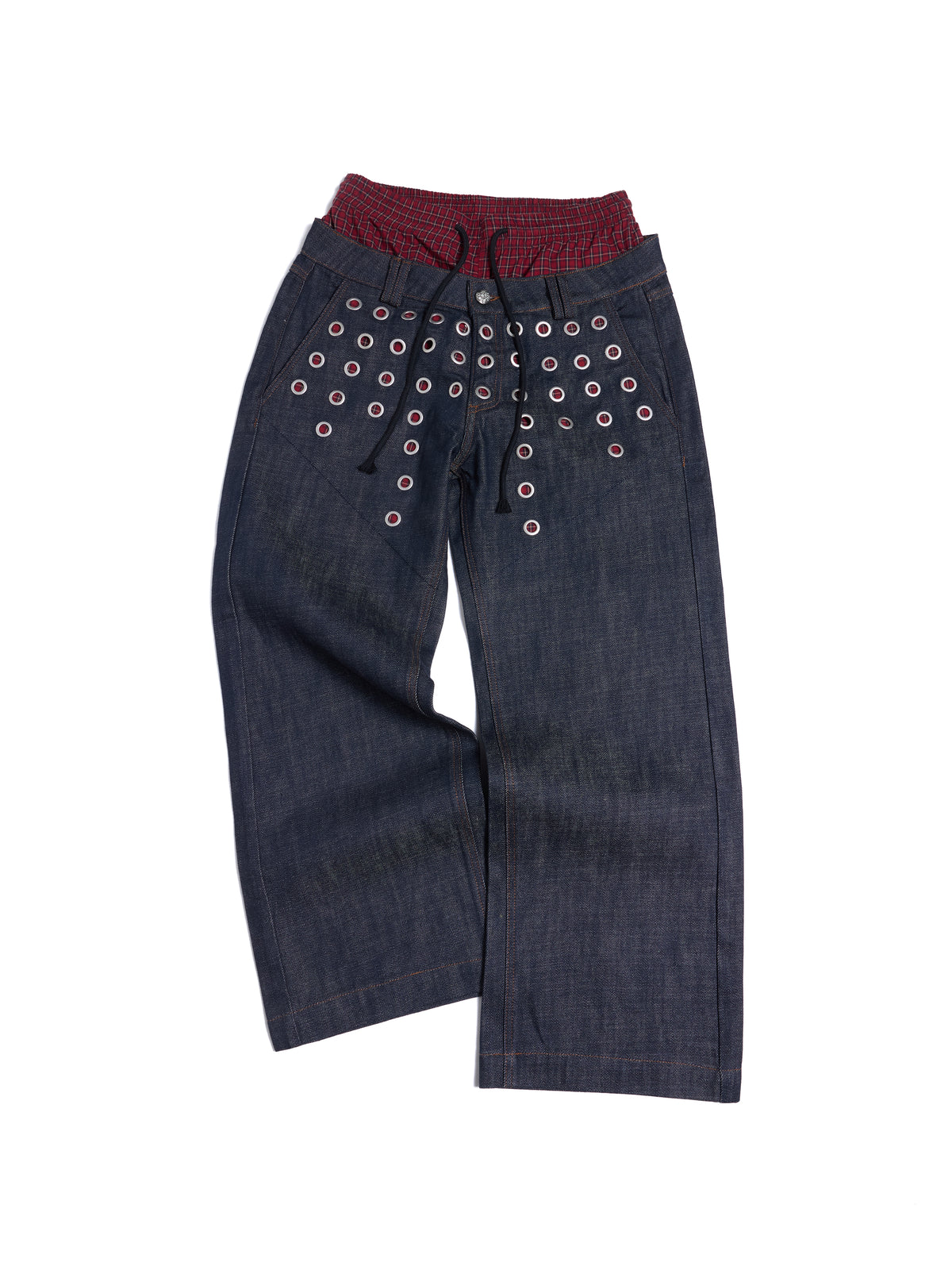 HAS2SONS Eyelet Dual Waist Raw Jeans 087